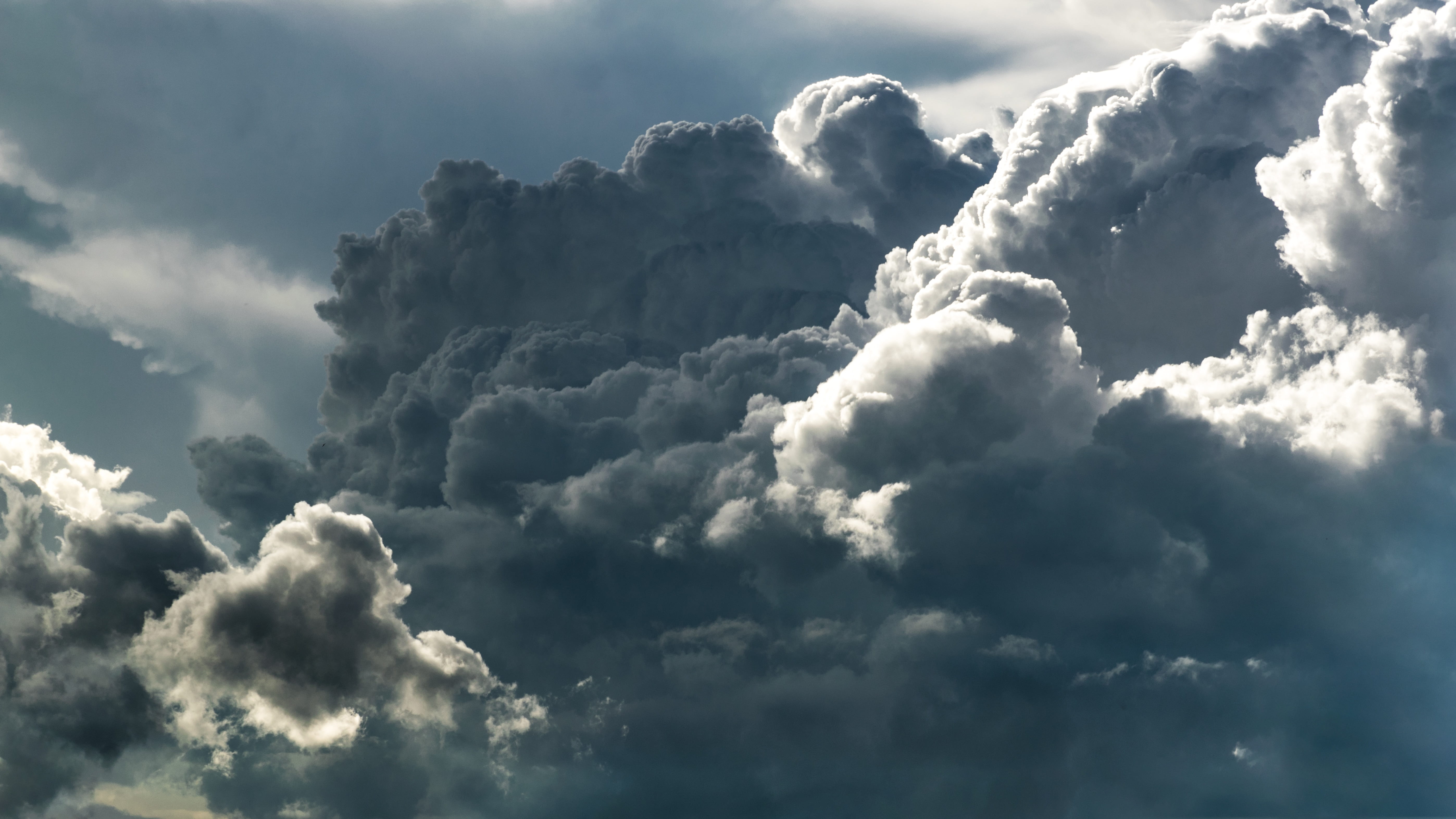 rain, white, heaven, 5K, meteorology, iskyhub, outdoors, ominous, sky, white color, freedom, overcast, beauty in nature, nature, cumulonimbus, climate, HD Wallpaper