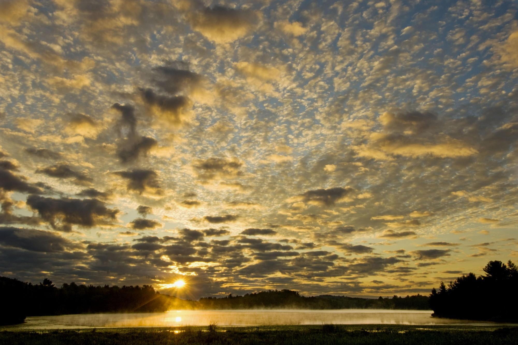 cloud - Sky, rural Scene, red, decline, clouds, nature, tranquil Scene, landscape, orange Color, no People, horizon, yellow, backgrounds, sunlight, tranquility, HD Wallpaper