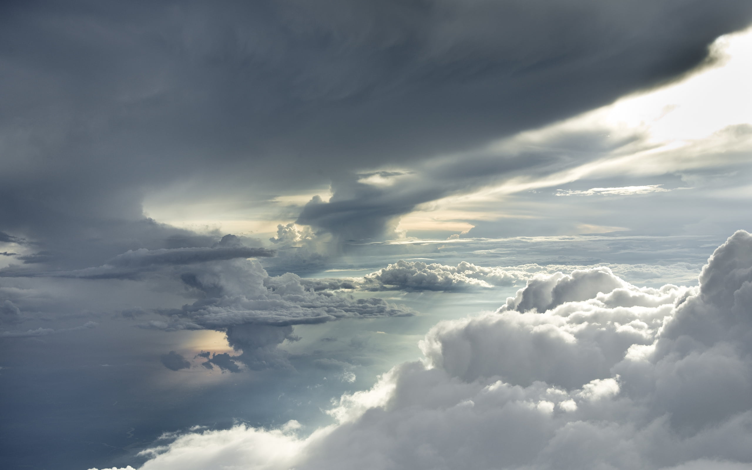 2K, storm cloud, cumulonimbus, streaming, scenics - nature, scenics, overcast, dramatic sky, meteorology, storm, beauty In Nature, tranquility, structure, HD Wallpaper