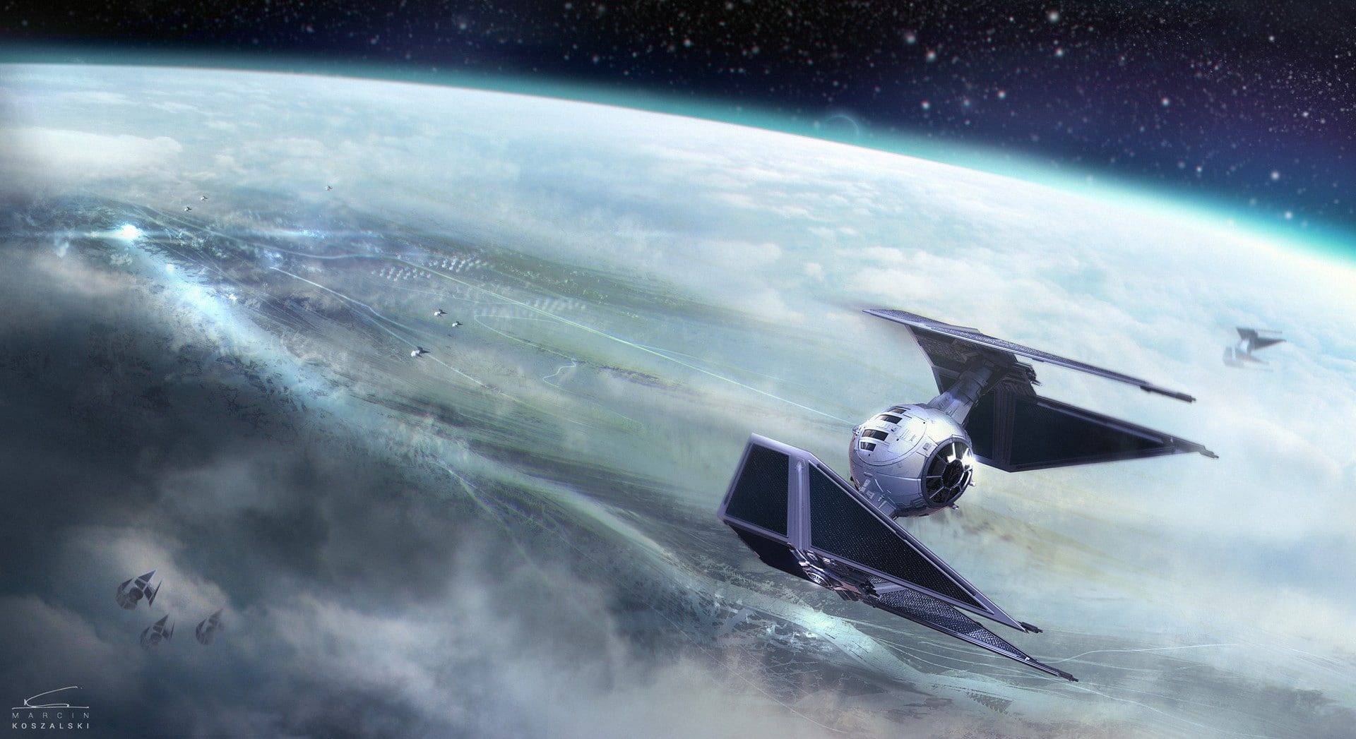 1080P, TIE Interceptor, Star Wars, space, HD Wallpaper