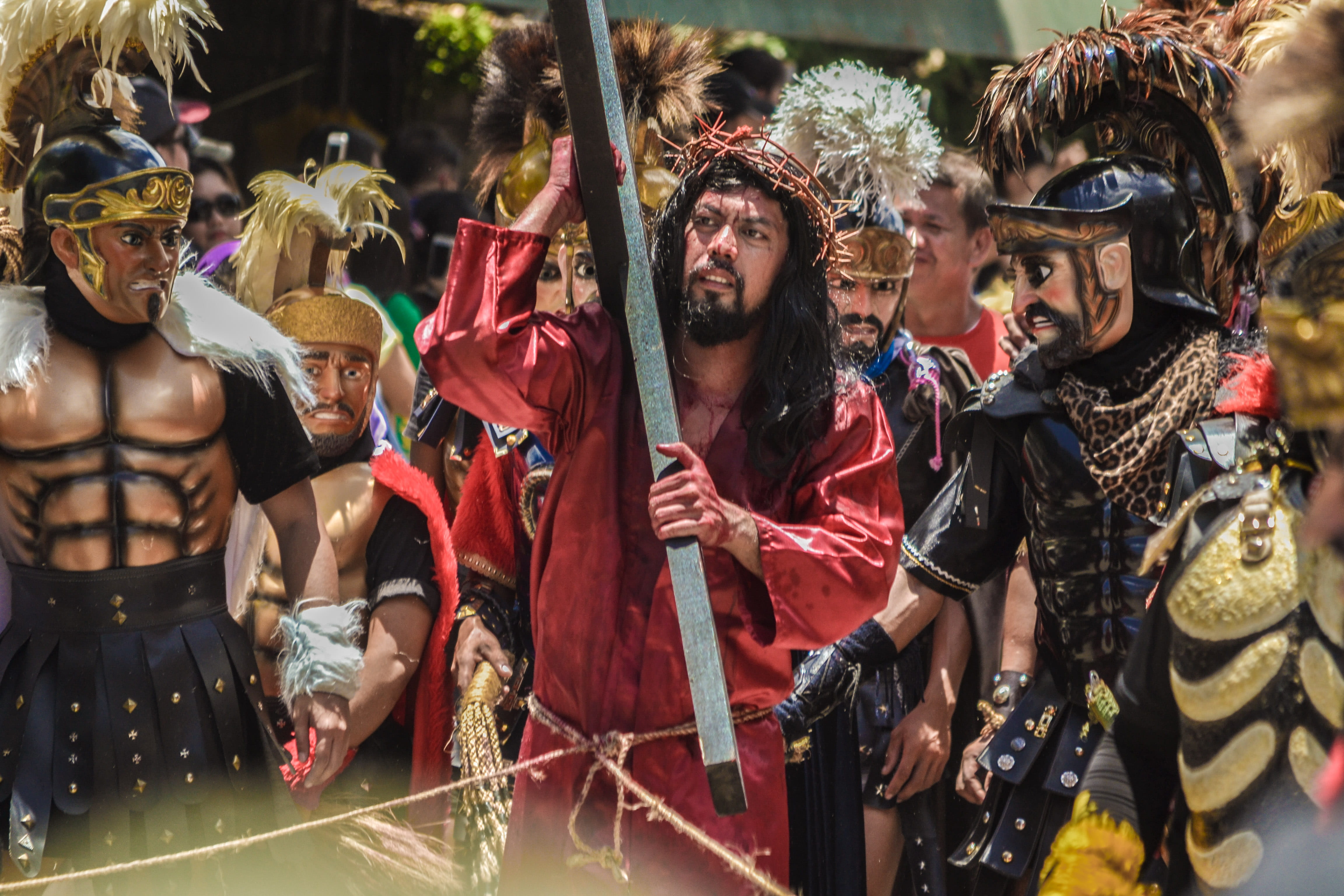 photography, carnival - celebration event, festival, marinduque, mask - disguise, performance, 4K, celebration, moriones festival 2017, arts culture and entertainment, HD Wallpaper