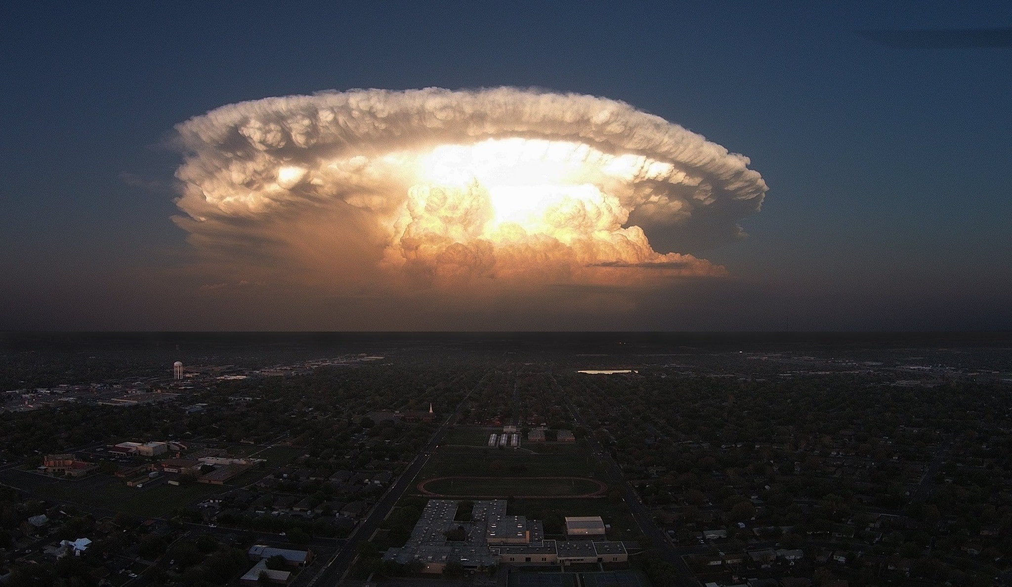 clouds, storm, Texas, supercell (nature), landscape, 1080P, nature, cityscape, lights, HD Wallpaper