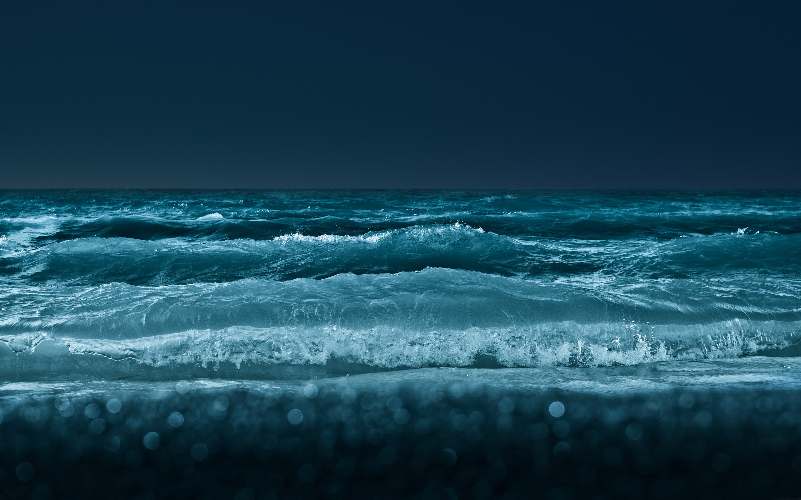 blue, wave, water, 2K, ocean, HD Wallpaper