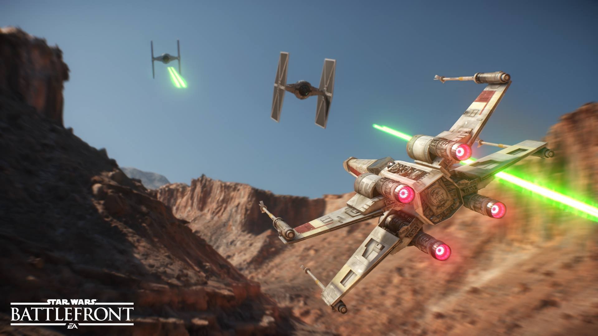 Star Wars: Battlefront, Dogfight, TIE Fighter, Dogfights, Star Wars, 1080P, X wing, Tatooine, HD Wallpaper
