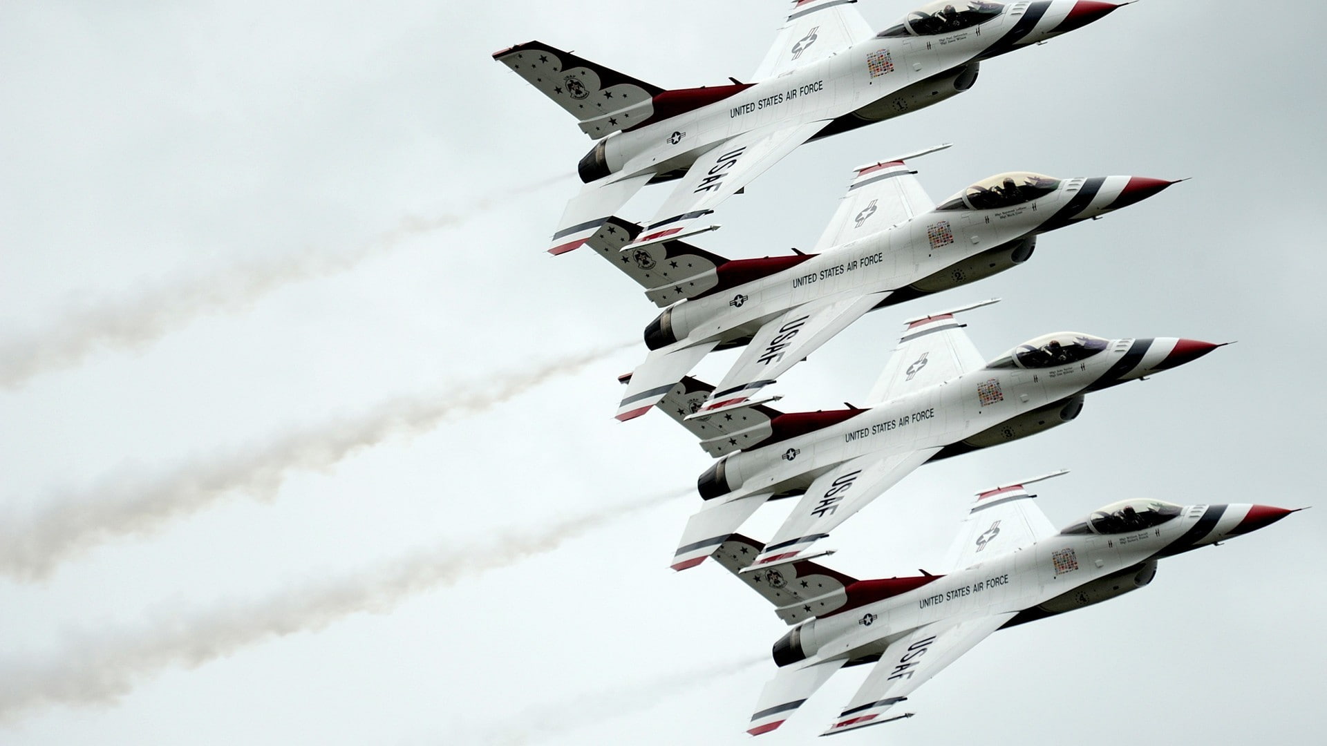 day, aerospace industry, airshow, cooperation, plane, cloud - sky, US Air Force, military airplane, General Dynamics F-16 Fighting Falcon, fighter plane, HD Wallpaper
