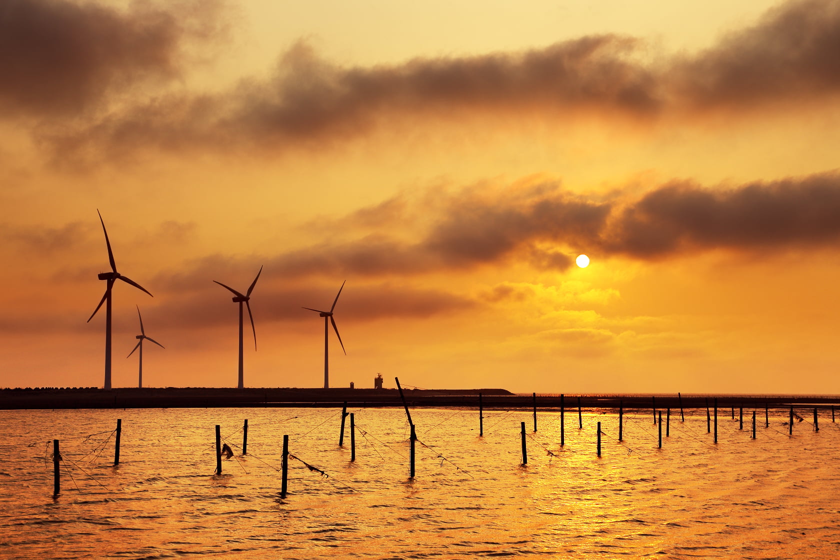 turbine, generator, power Supply, energy, four, nature, spinning, wind, wind Turbine, 720P, true colors, SUNSET, environment, power, propeller, sky, environmental Conservation, HD Wallpaper