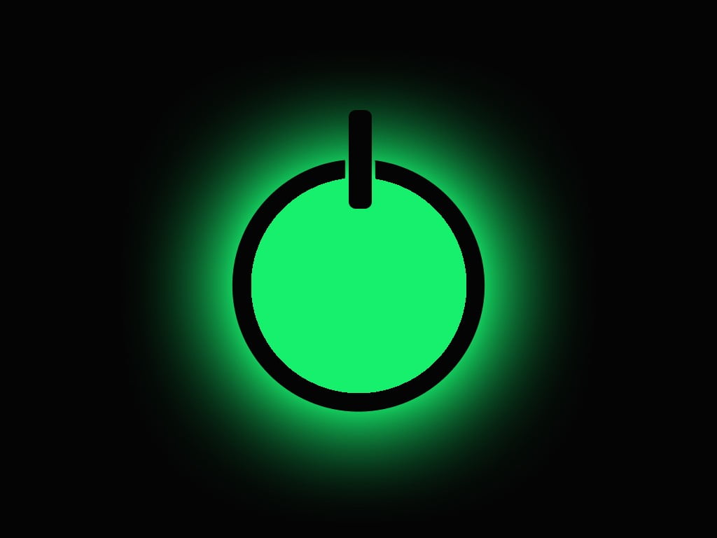 simple, spotlight, green color, black background, safety, silhouette, close-up, icon, single object, simple background, light - natural phenomenon, studio shot, HD Wallpaper