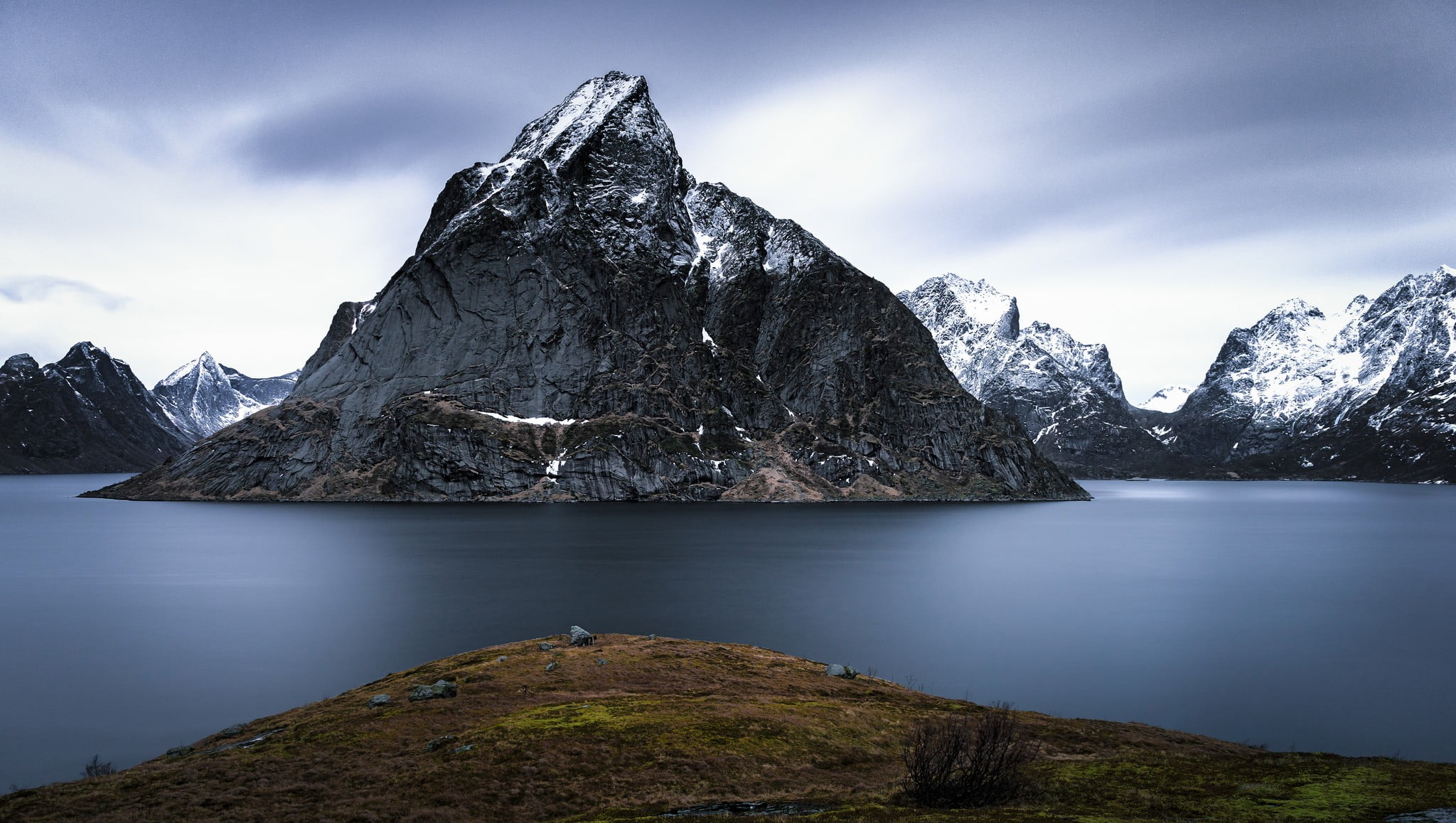 scenics - nature, no people, water, tranquil scene, river, white, environment, nature, landscape, rock, floral, formation, mountain range, snowcapped mountain, HD Wallpaper