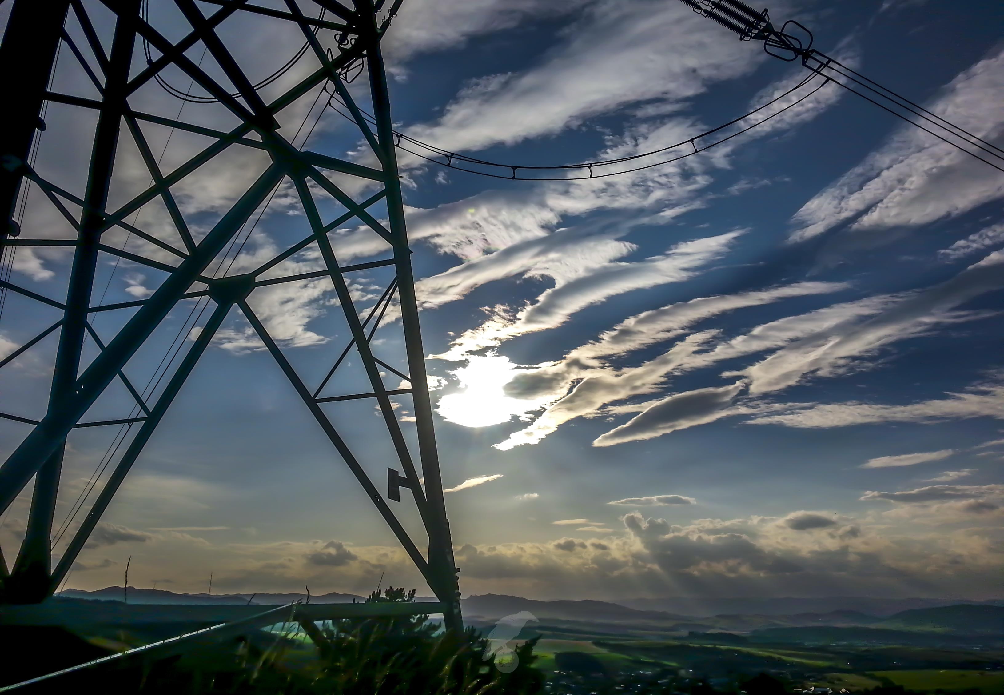 lines, clouds, power lines, power, sky, 2K, slovakia, nature, HD Wallpaper