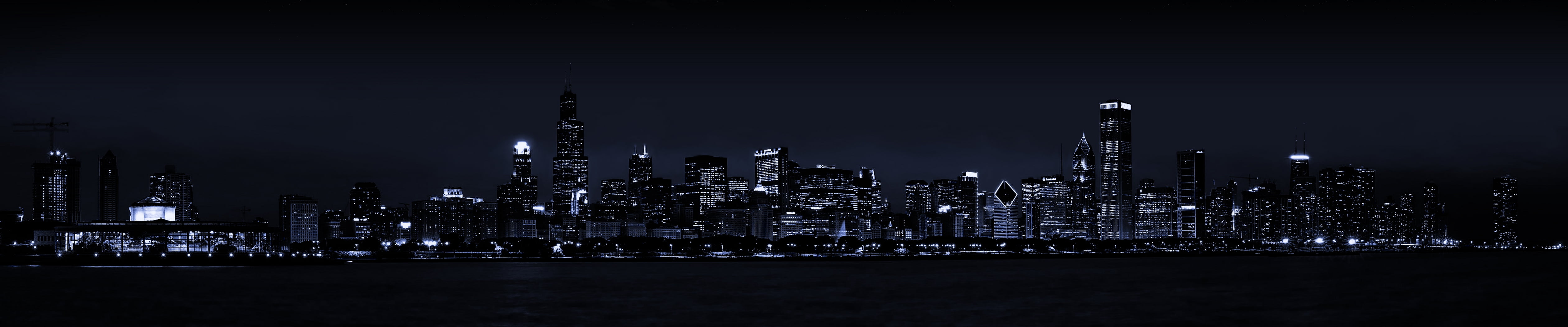 landscape, travel destinations, office building exterior, urban skyline, fuel and power generation, built structure, sky, 4K, night, building exterior, HD Wallpaper