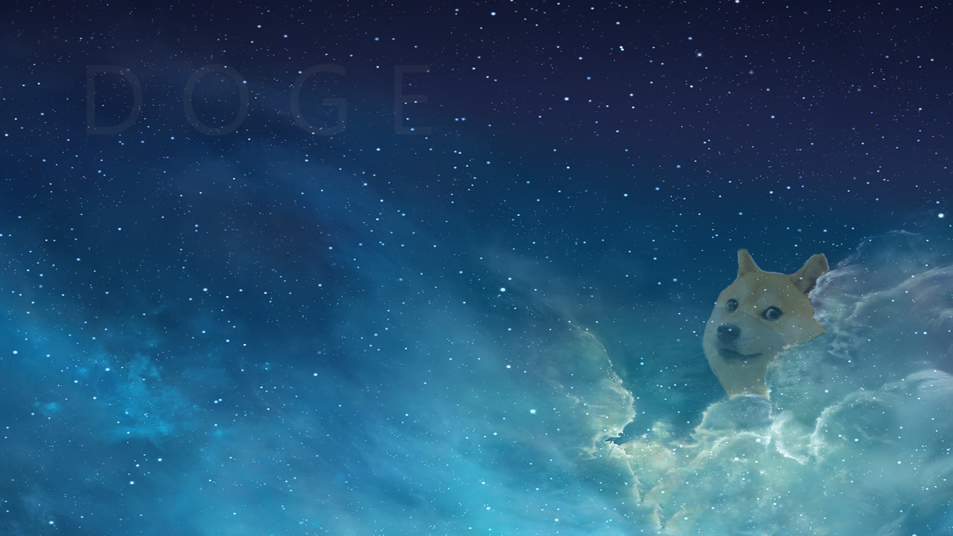 1080P, clouds, Doge, HD Wallpaper