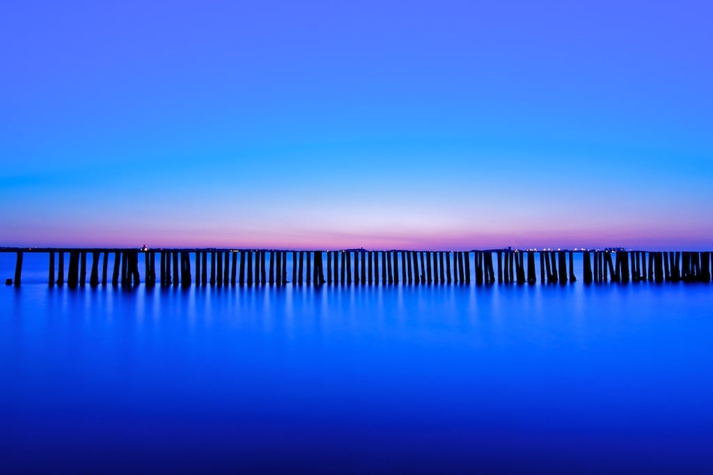 long exposure, nature, Inlines, bridge, dawn, F4, outdoors, pier, Fort Independence, water, sky, ND8, Hoya, coastline, wood - Material, beach, Deer Island, HD Wallpaper