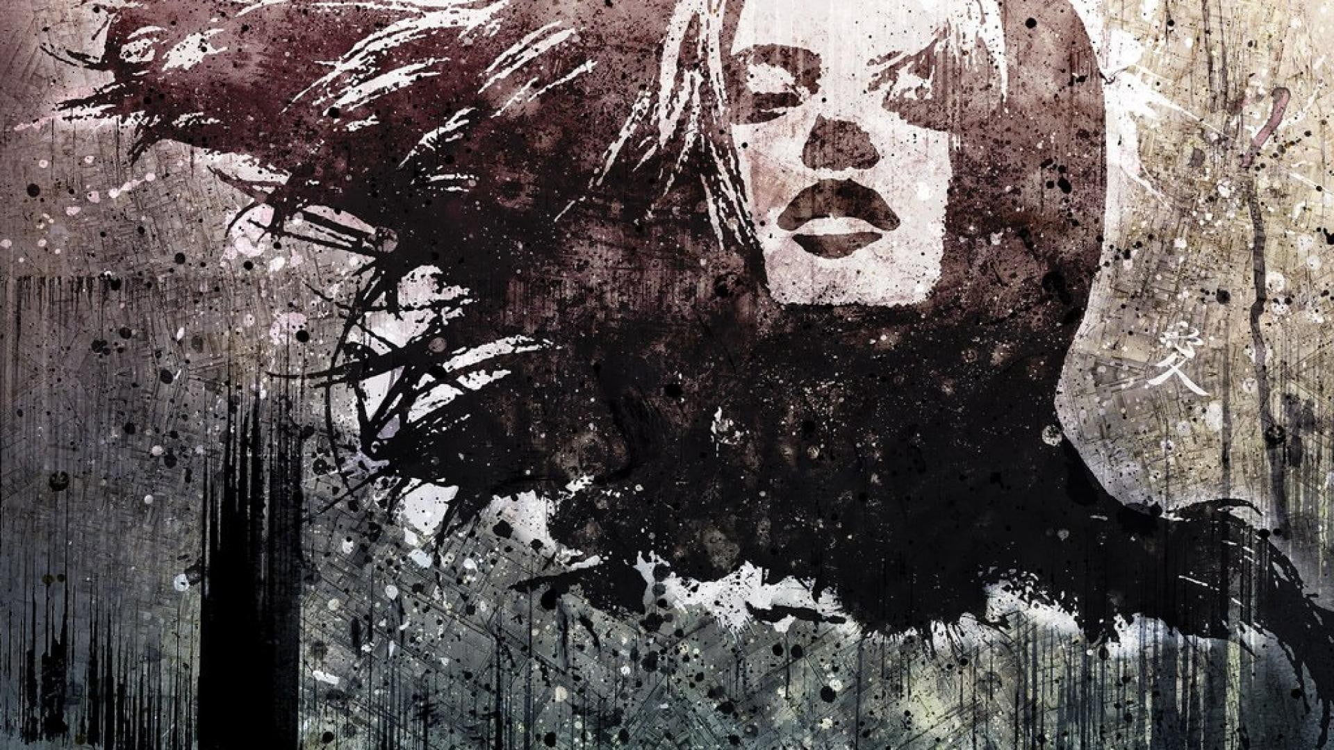 nature, wall - building feature, outdoors, close-up, weathered, winter, s, black, wood - material, tree, snow, artwork, paint splatter, trunk, grunge, portrait, HD Wallpaper