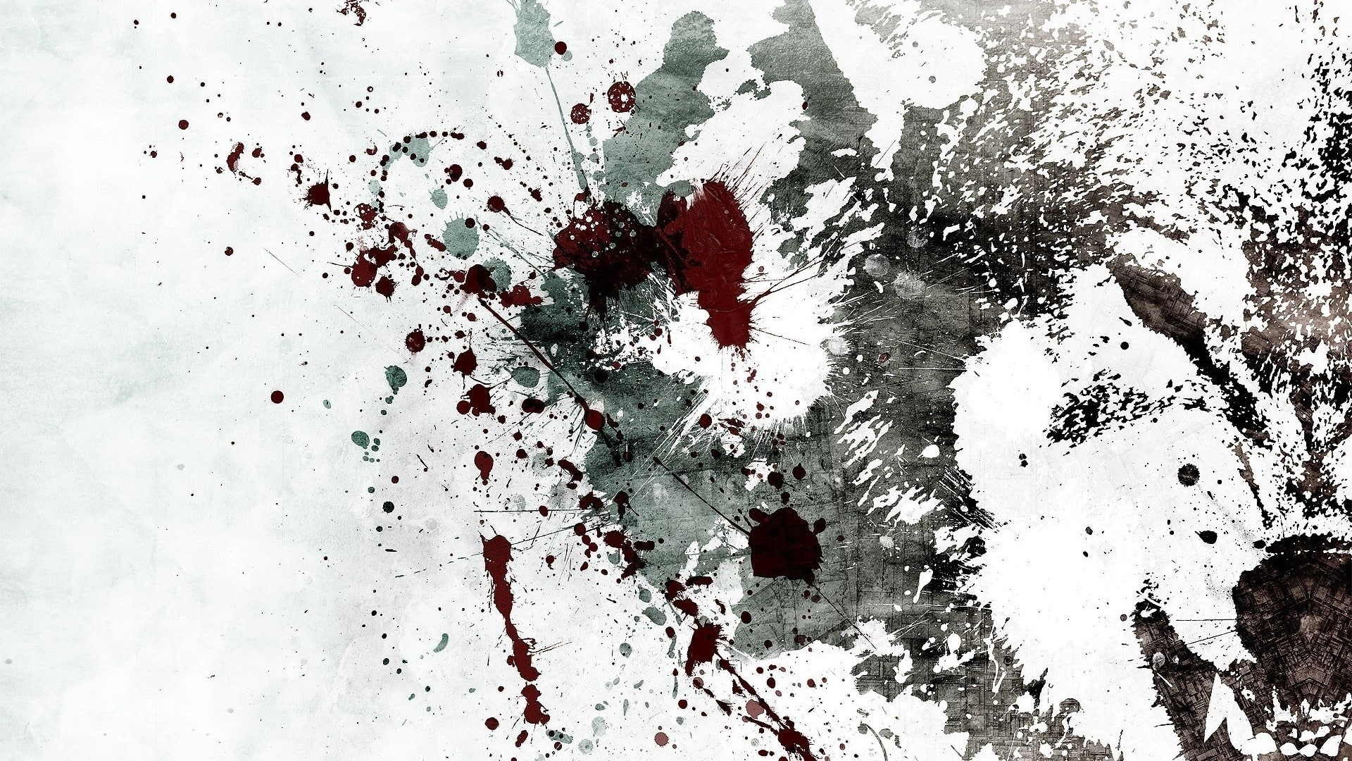 1080P, paint splatter, Alex Cherry, artwork, grunge, HD Wallpaper