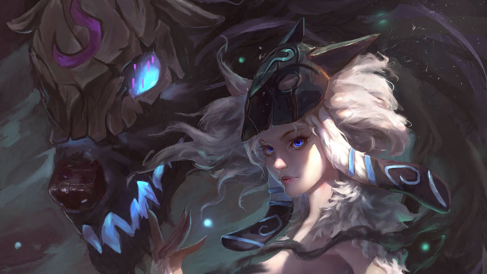 women, blue eyes, fantasy Art, Kindred, video games, 1080P, HD Wallpaper