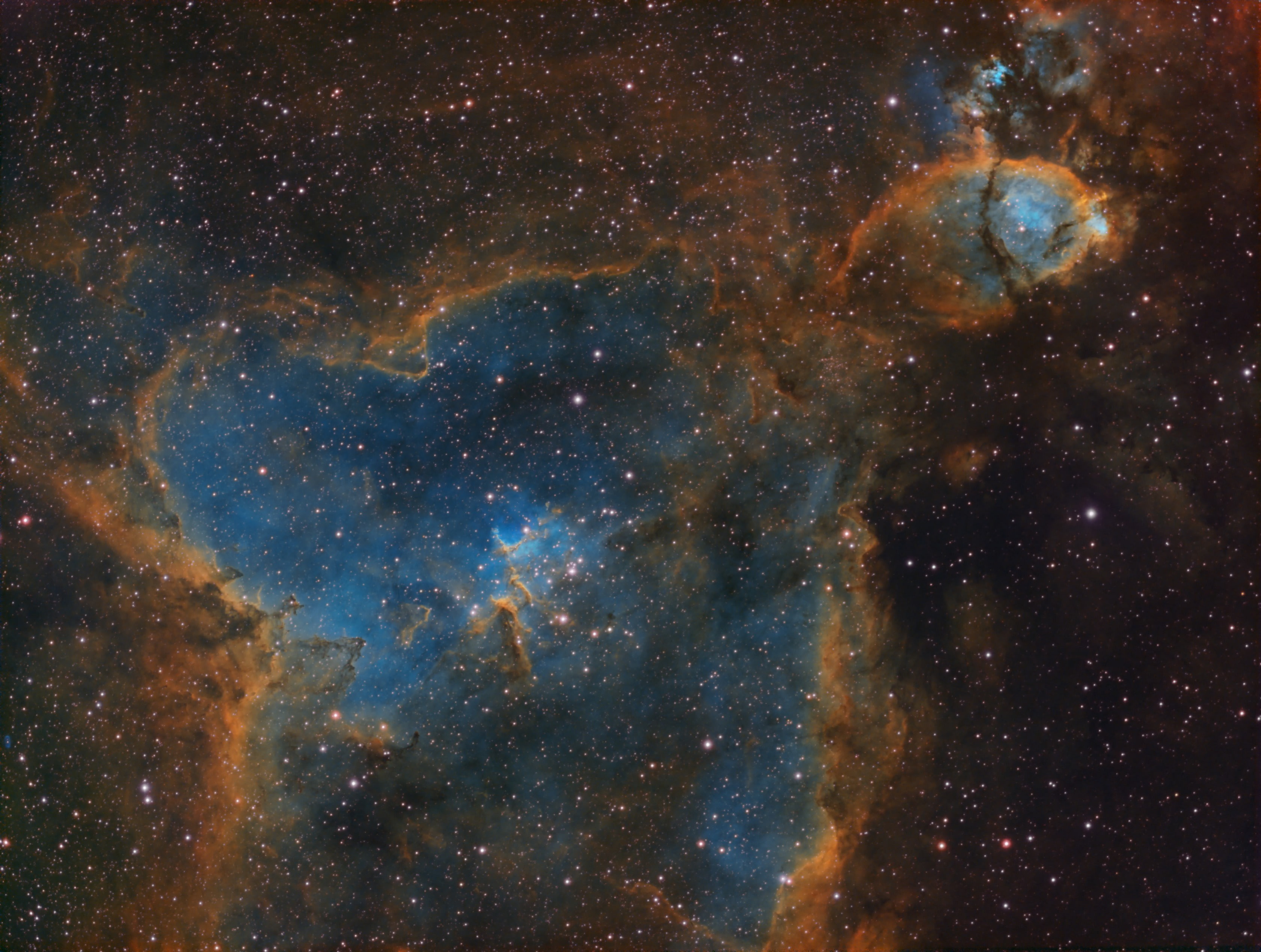 in the constellation Cassiopeia, emission nebula, 2K, Heart, HD Wallpaper