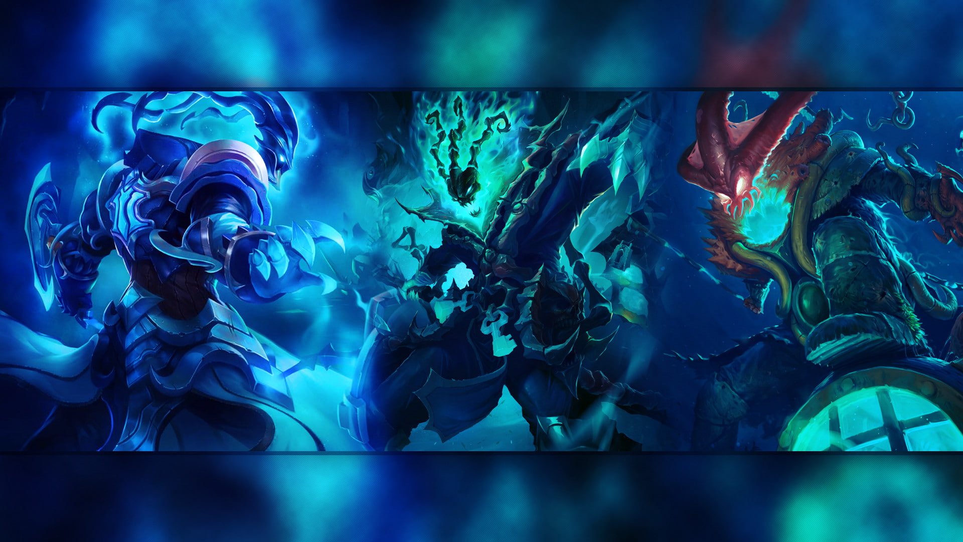 league, video games, 1080P, hd, blue, legends, thresh, HD Wallpaper