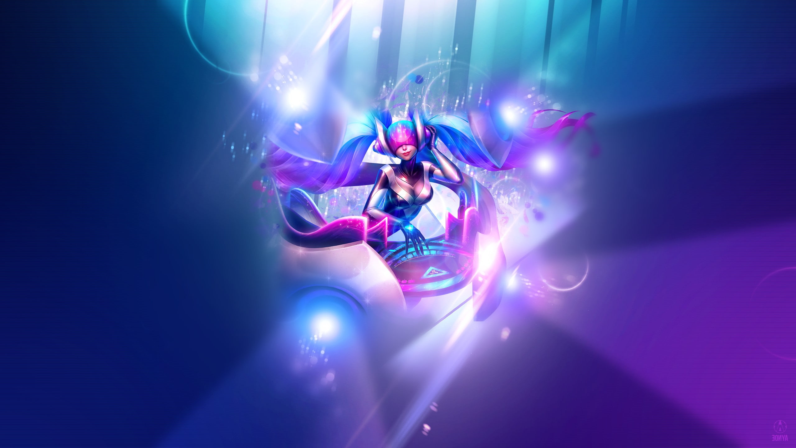 connection, young adult, blue, communication, league of legends support sona, 2K, innovation, mature adult, indoors, wireless technology, data, adult, HD Wallpaper
