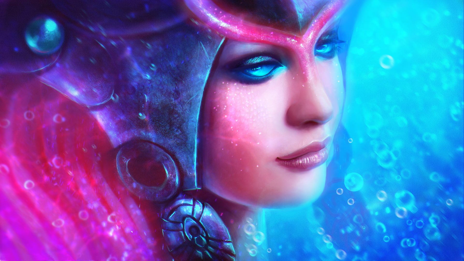 1080P, Nami, support, face, The Tidecaller, League of Legends, HD Wallpaper