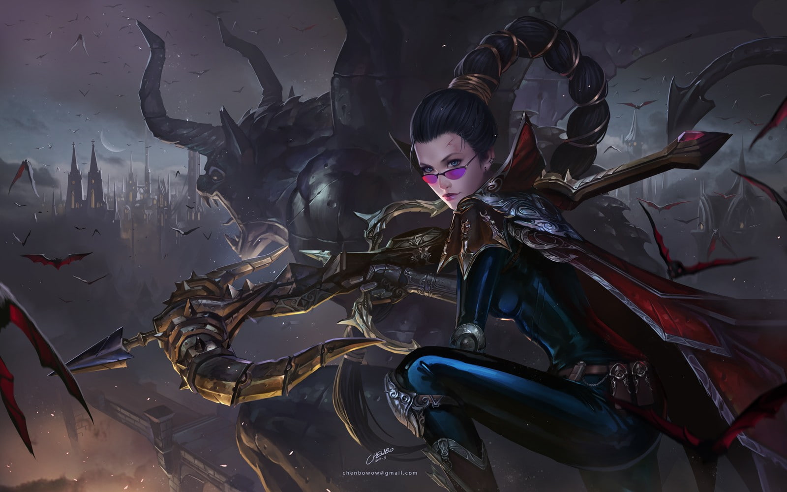 video game characters, video games, League of Legends, Vayne (League of Legends), 720P, HD Wallpaper