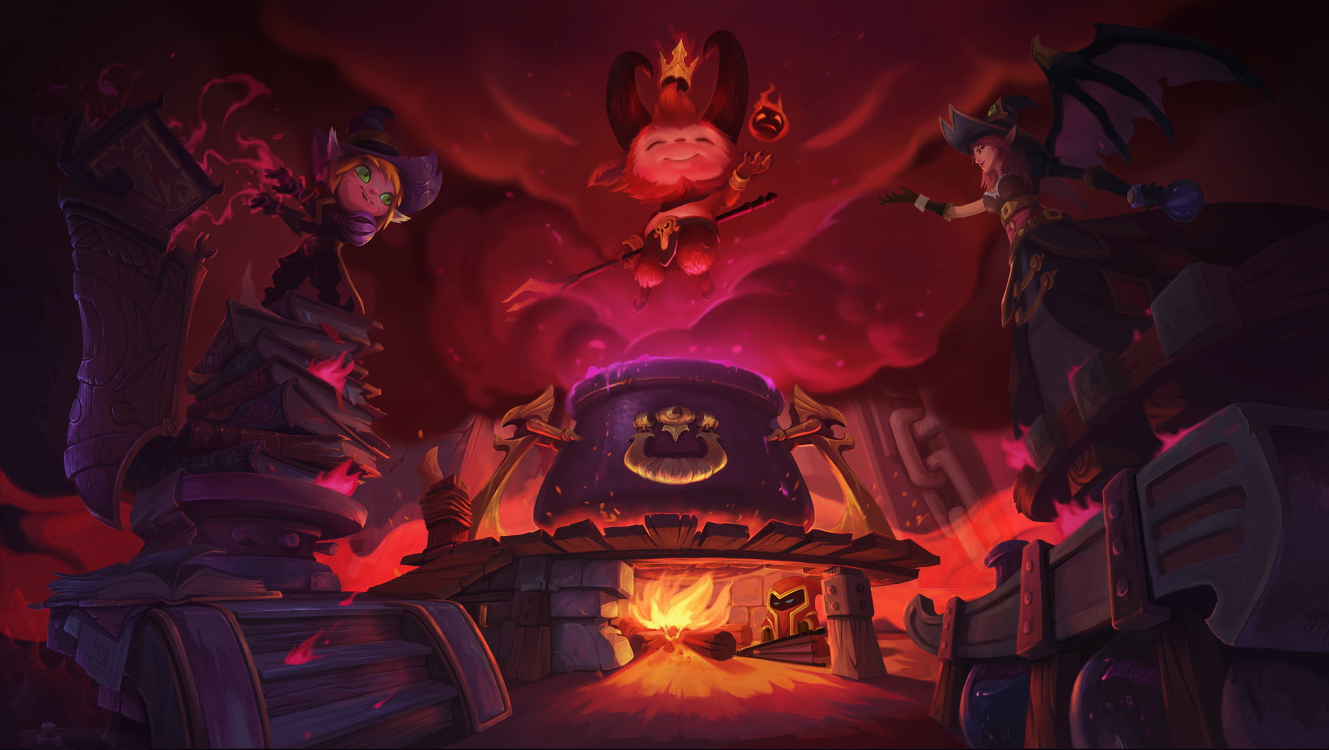 Morgana (League Of Legends), Annie (League Of Legends), League Of Legends, Teemo (League Of Legends), Video Game, 1080P, HD Wallpaper