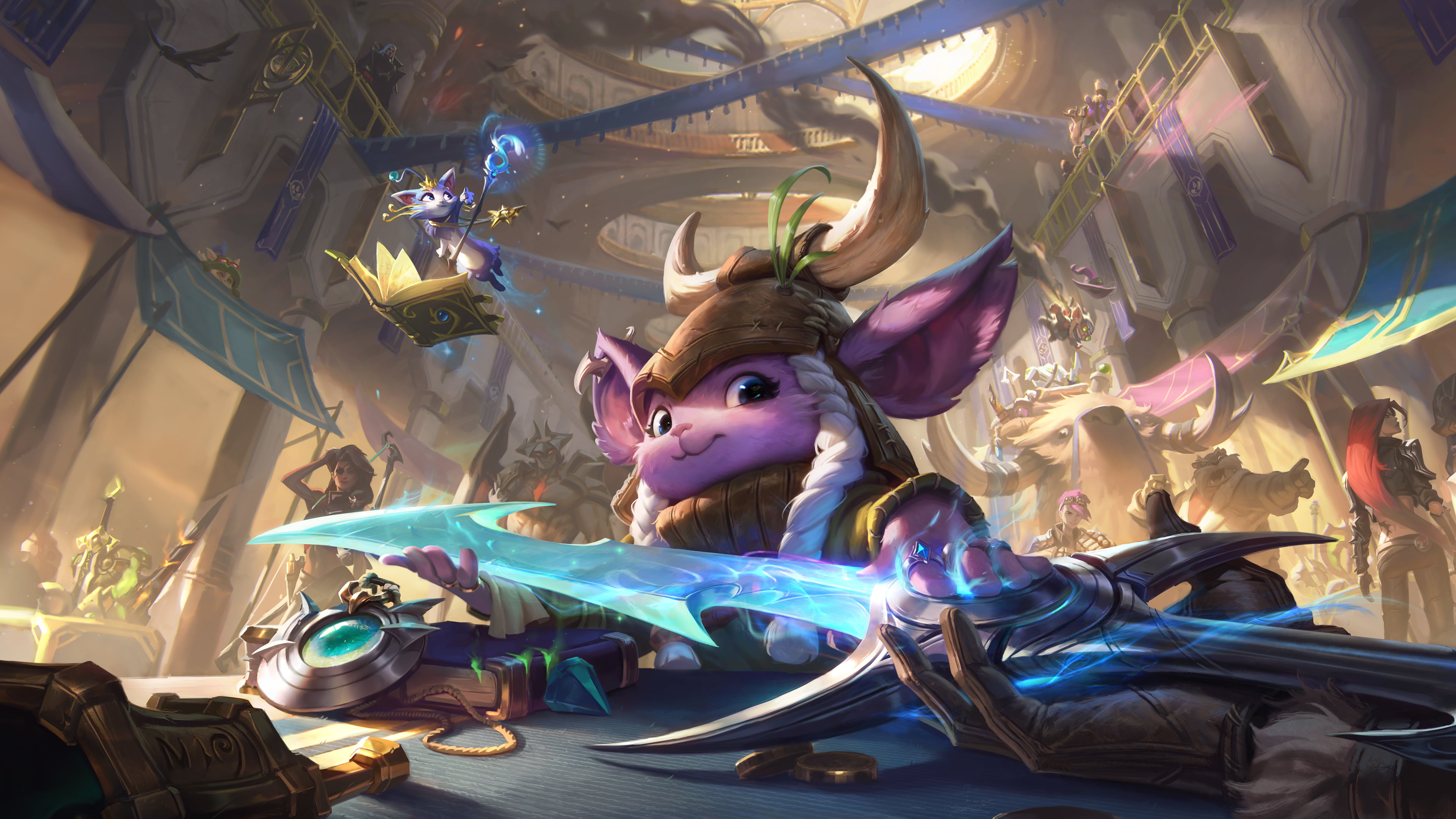 Ryze, League of Legends, Katarina, Vi (League of Legends), Ziggs, Teemo, Aatrox, Aatrox (League of Legends), 4K, yuumi (league of legends), Samira (League of Legends), HD Wallpaper
