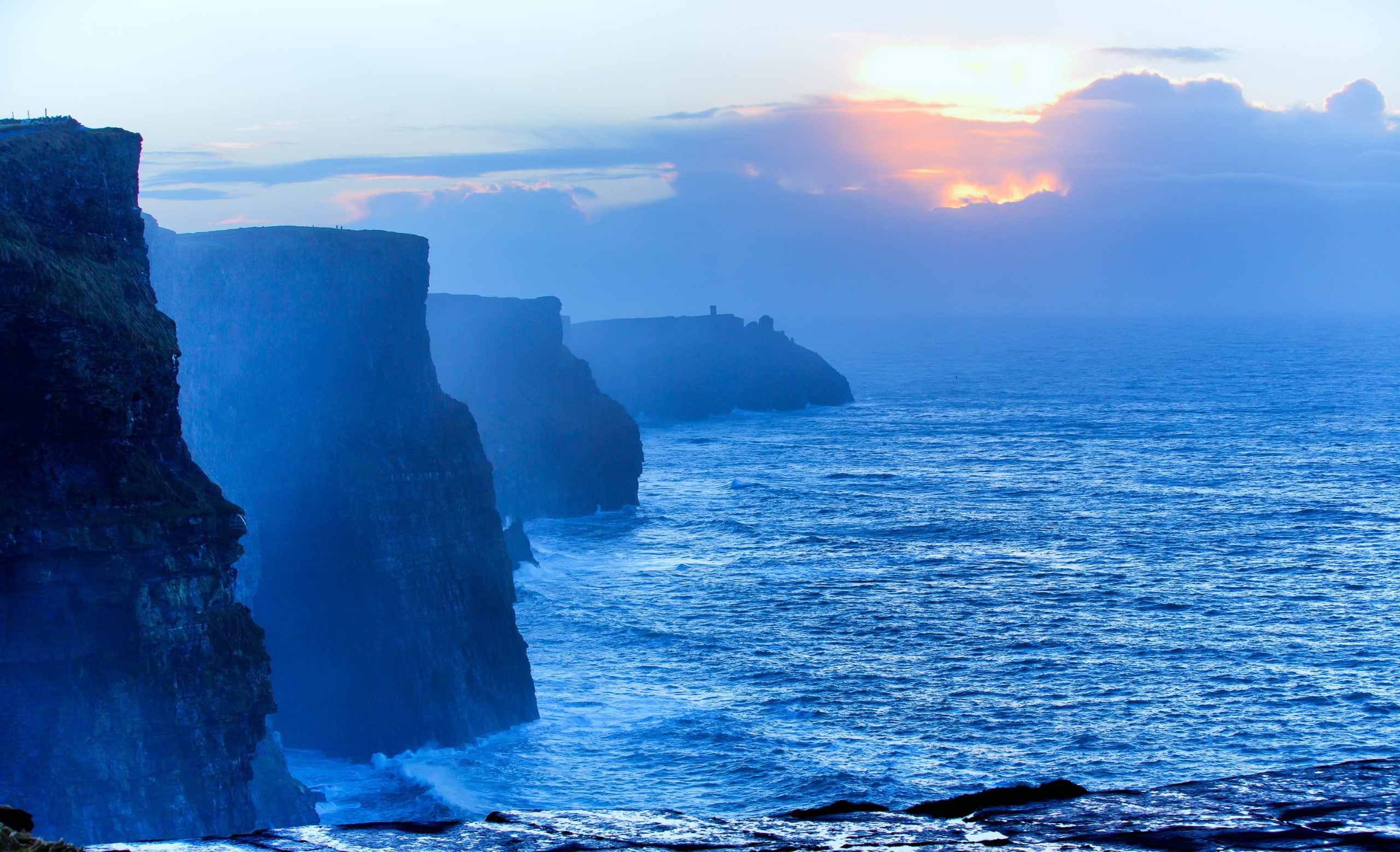 2K, Ireland, Cliffs of Moher, cliff, nature, sea, sky, HD Wallpaper