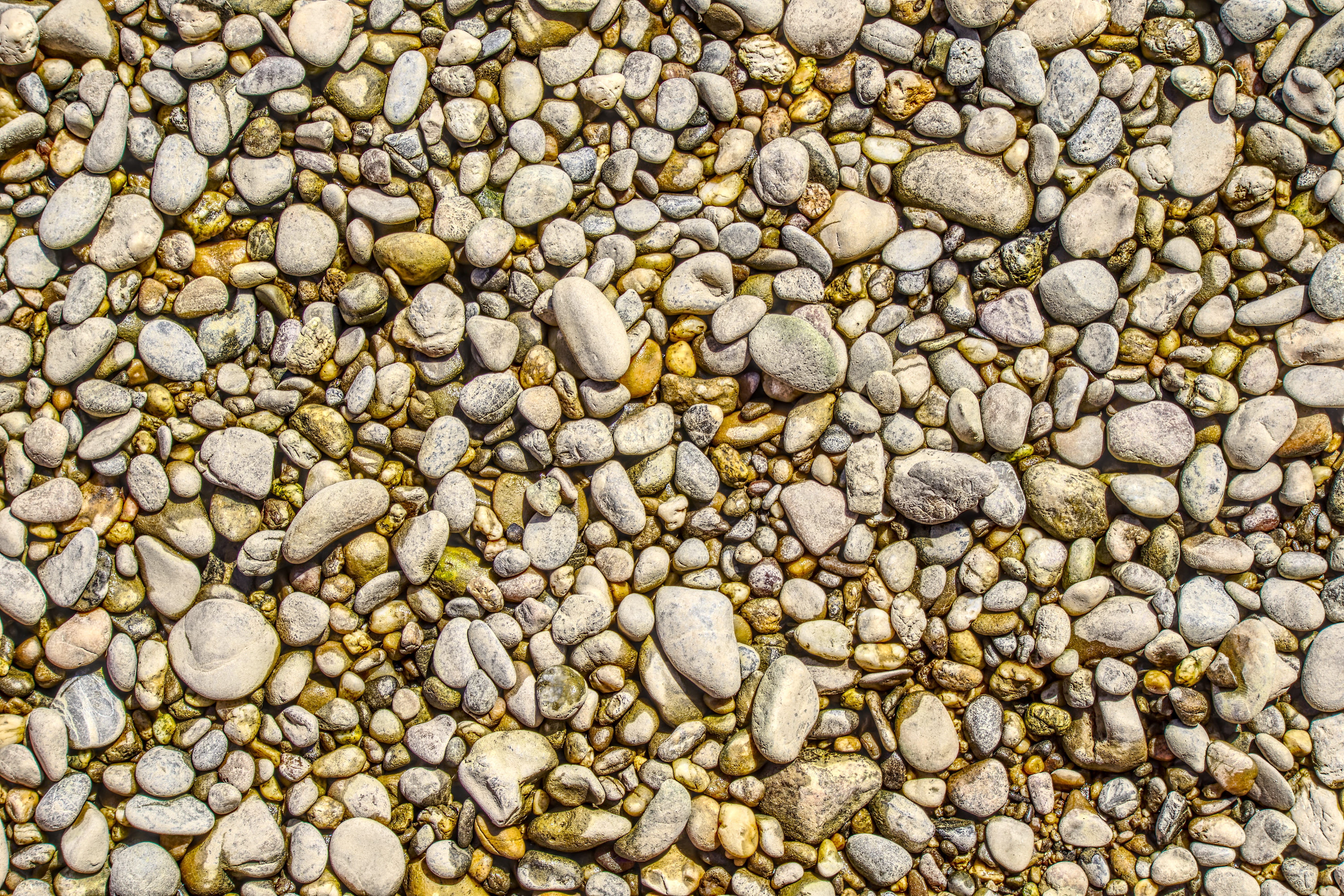 riverbed, contrast, textured, day, pebbles, stones, no people, gravel bed, large group of objects, directly above, stone - object, stone, rock, hdr, steinig, HD Wallpaper