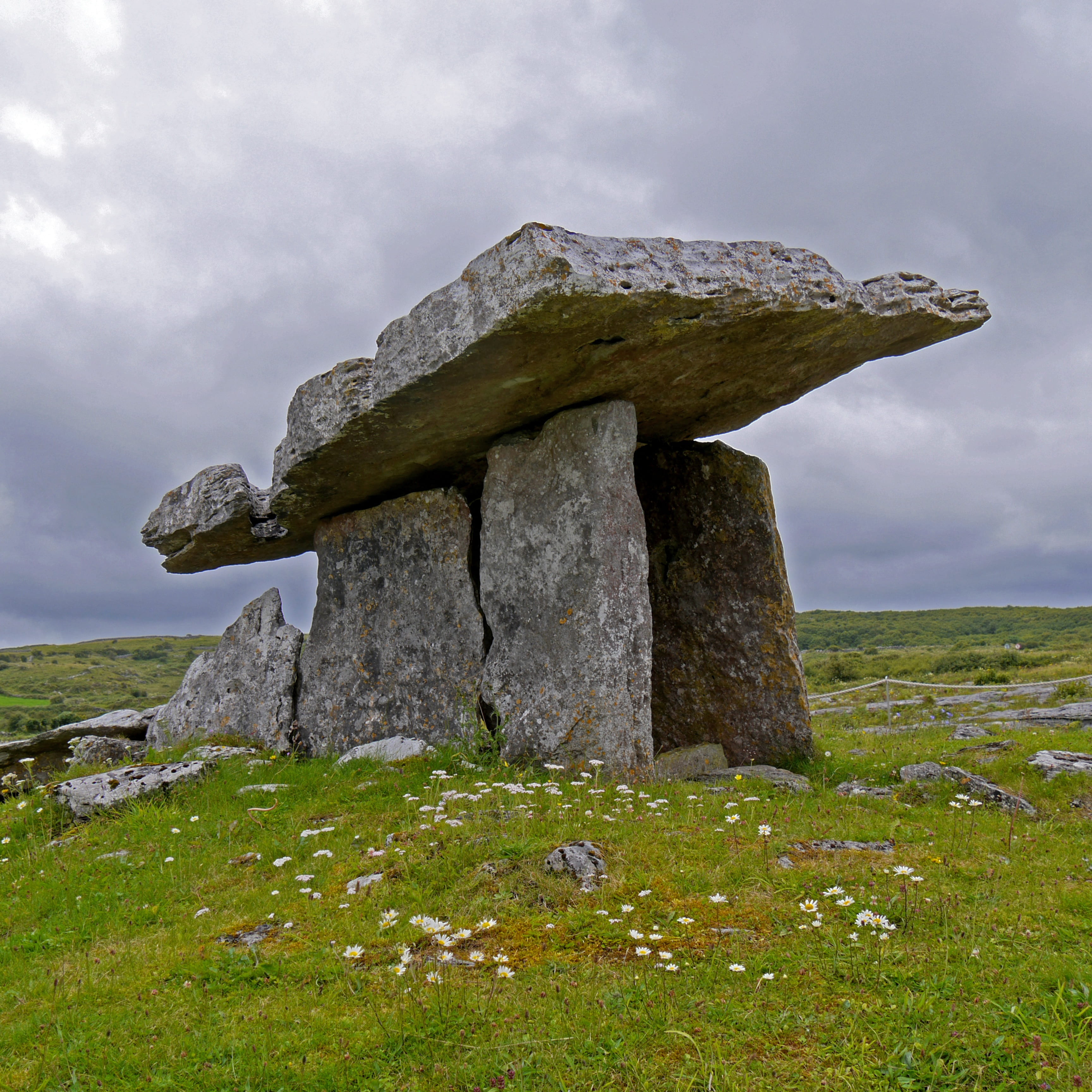 archaeology, the past, rock, dolmen, tranquil scene, ireland, rock - object, plant, formation, solid, tomb, land, outdoors, ancient civilization, gray, Phone HD Wallpaper