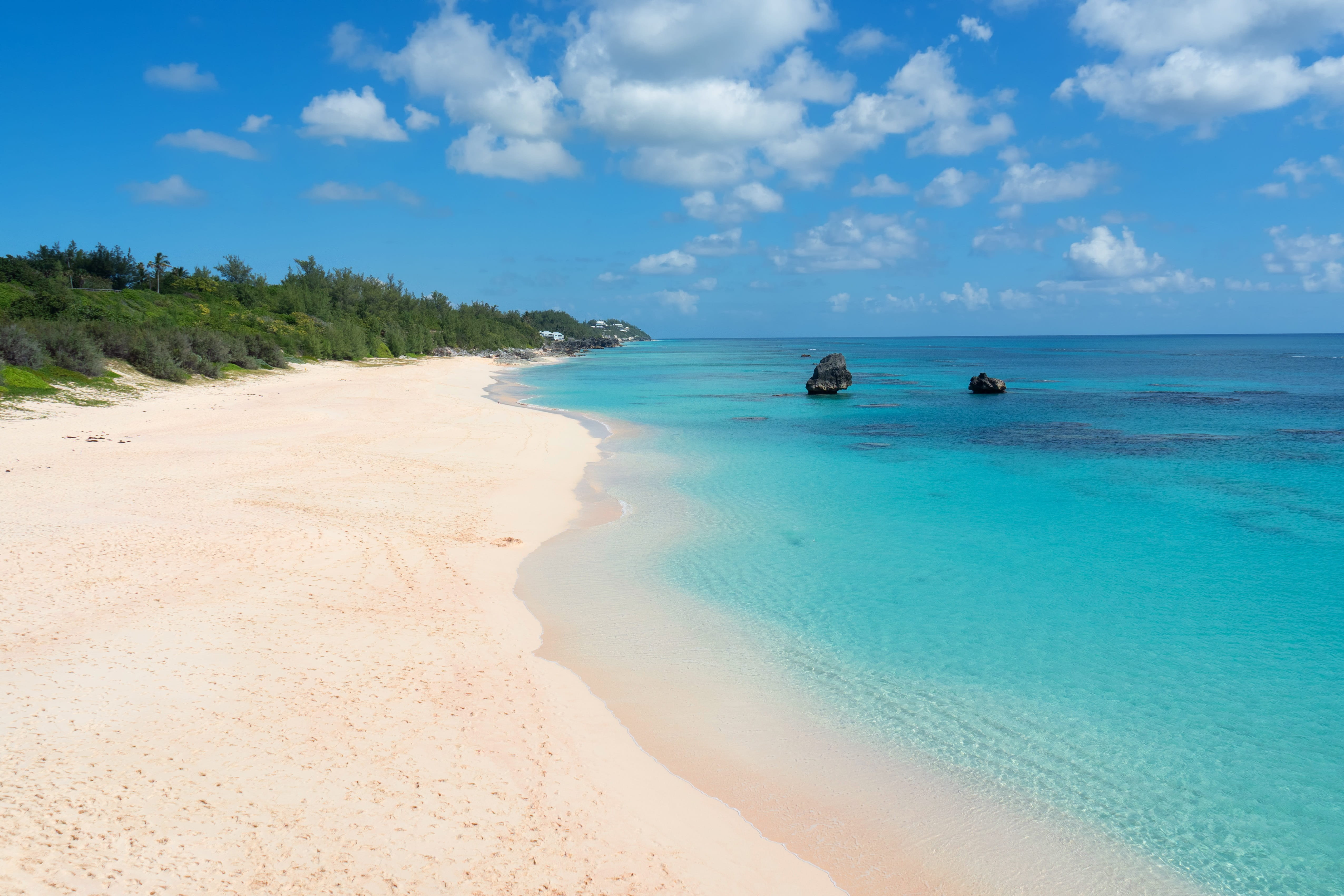 land, water, coast, tranquil scene, sand, tranquility, relaxation, calm, sea, summer, bermuda, nature, beauty in nature, no people, atlantic, landscape, HD Wallpaper