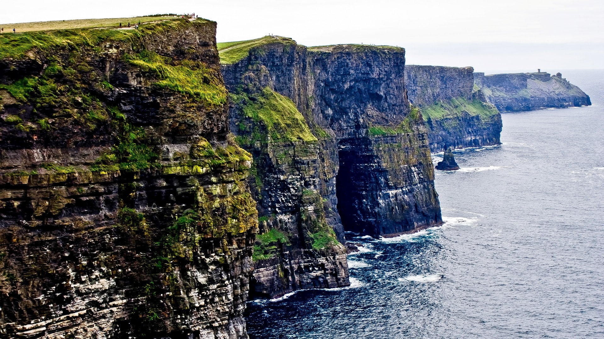 galway, ireland, 1080P, coast, cliffs, water, landscapes, nature, moher, HD Wallpaper