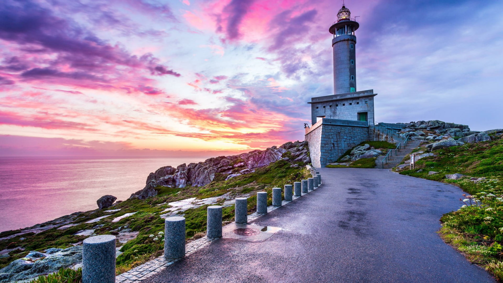 sky, architecture, the past, sea, morning, travel destinations, promontory, tourism, direction, water, history, built structure, spain, la coruna, tower, HD Wallpaper