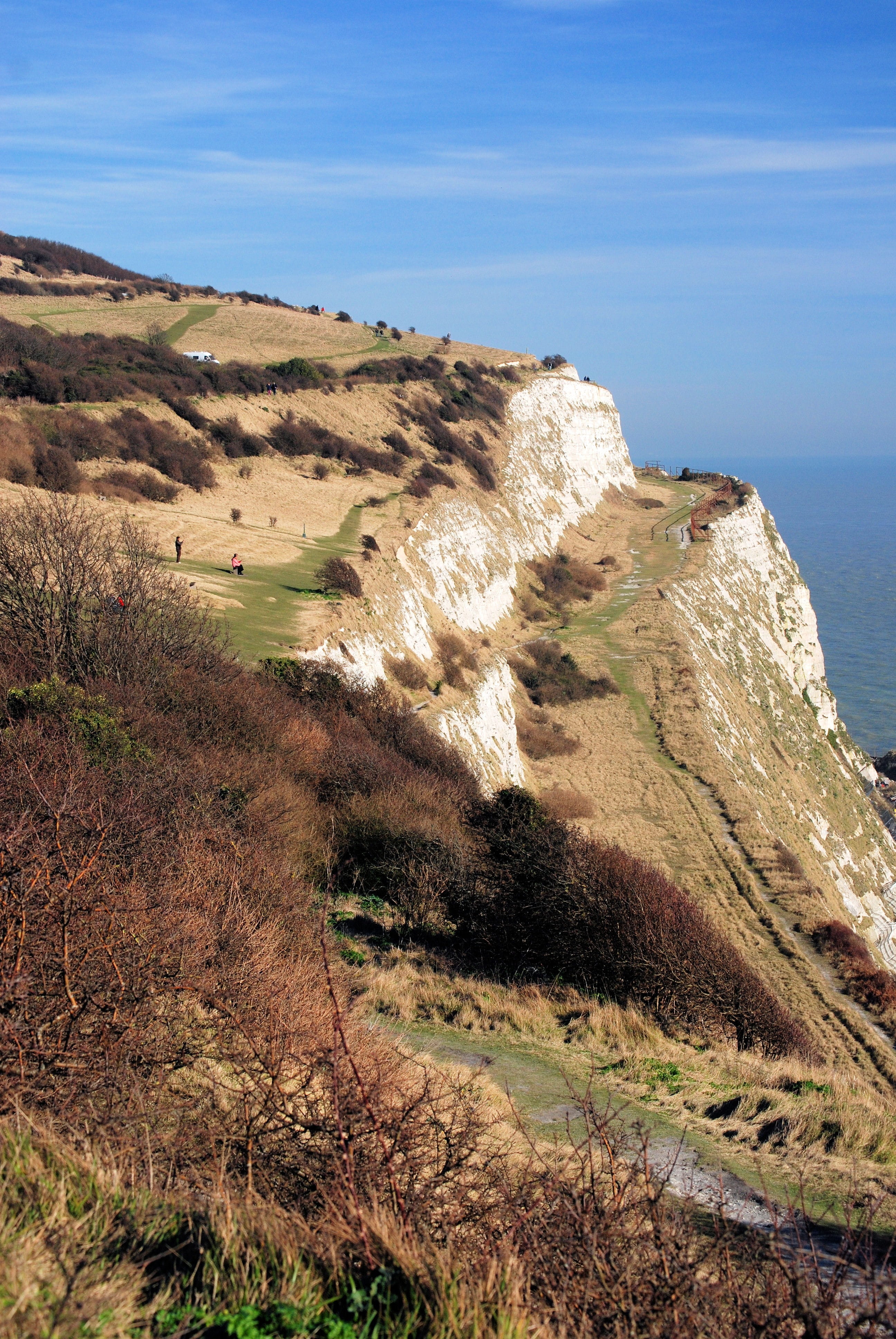 scenics, rock - Object, scenic, outdoor, environment, natural, 4K, growth, wild, uK, beauty in nature, tranquil, water, sunlight, White Cliffs, coastline, Phone HD Wallpaper