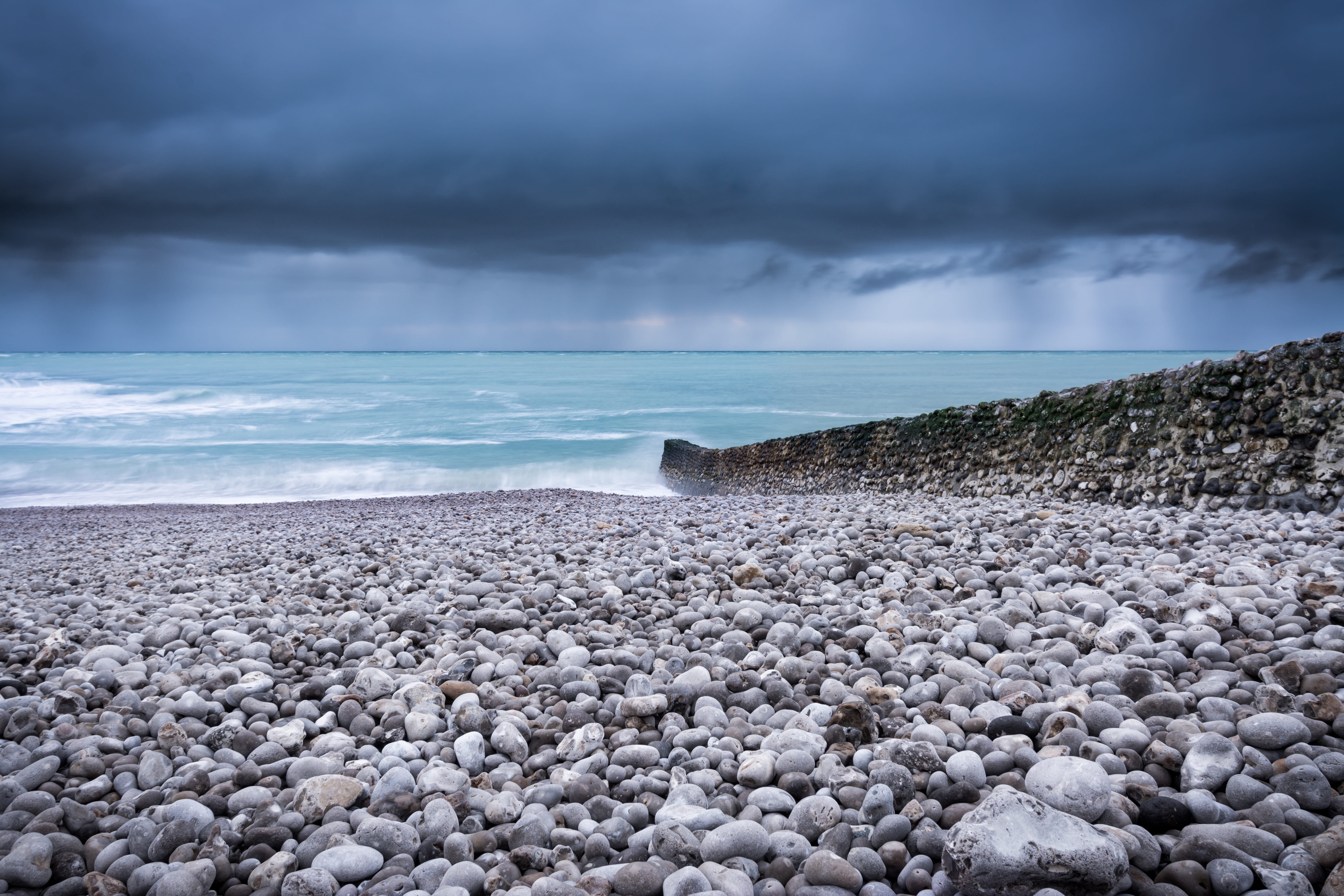 colors, 5K, solid, sigma35art, waves, tranquil scene, stone, colorful, wideangle, sunset, france, night, rain, rock - object, etretat, day, outdoors, no people, HD Wallpaper