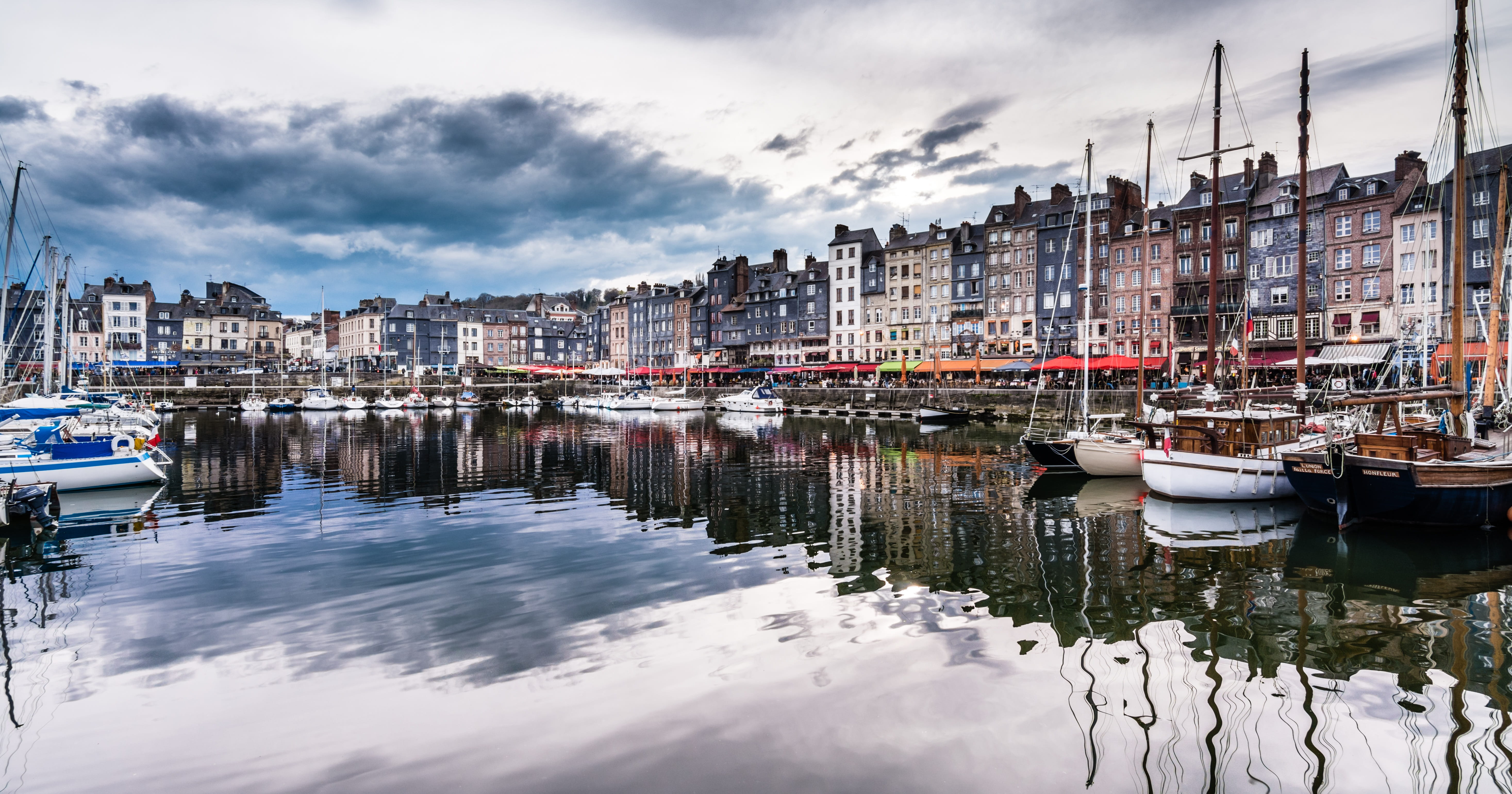 yacht, french, port, nature, waterfront, outdoors, colorfull, copenhagen, Normandie, sailboat, european, wide view, historic, nyhavn, architecture, destination, HD Wallpaper