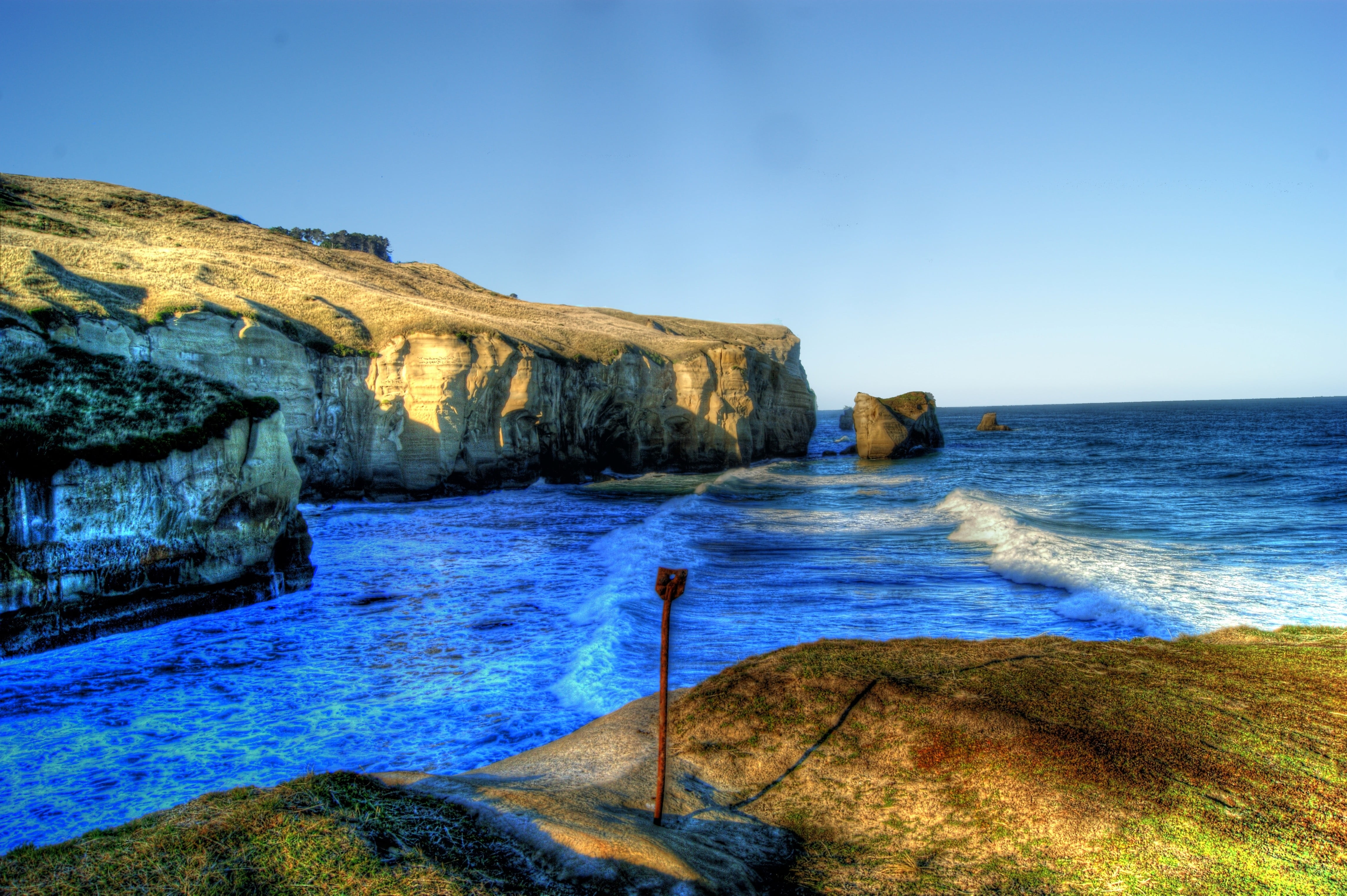 wave, atlantic Ocean, day, scenics - nature, rocks, water, land, beach, cave, cliff, blue, travel Destinations, island, portugal, rock formation, rocky, HD Wallpaper
