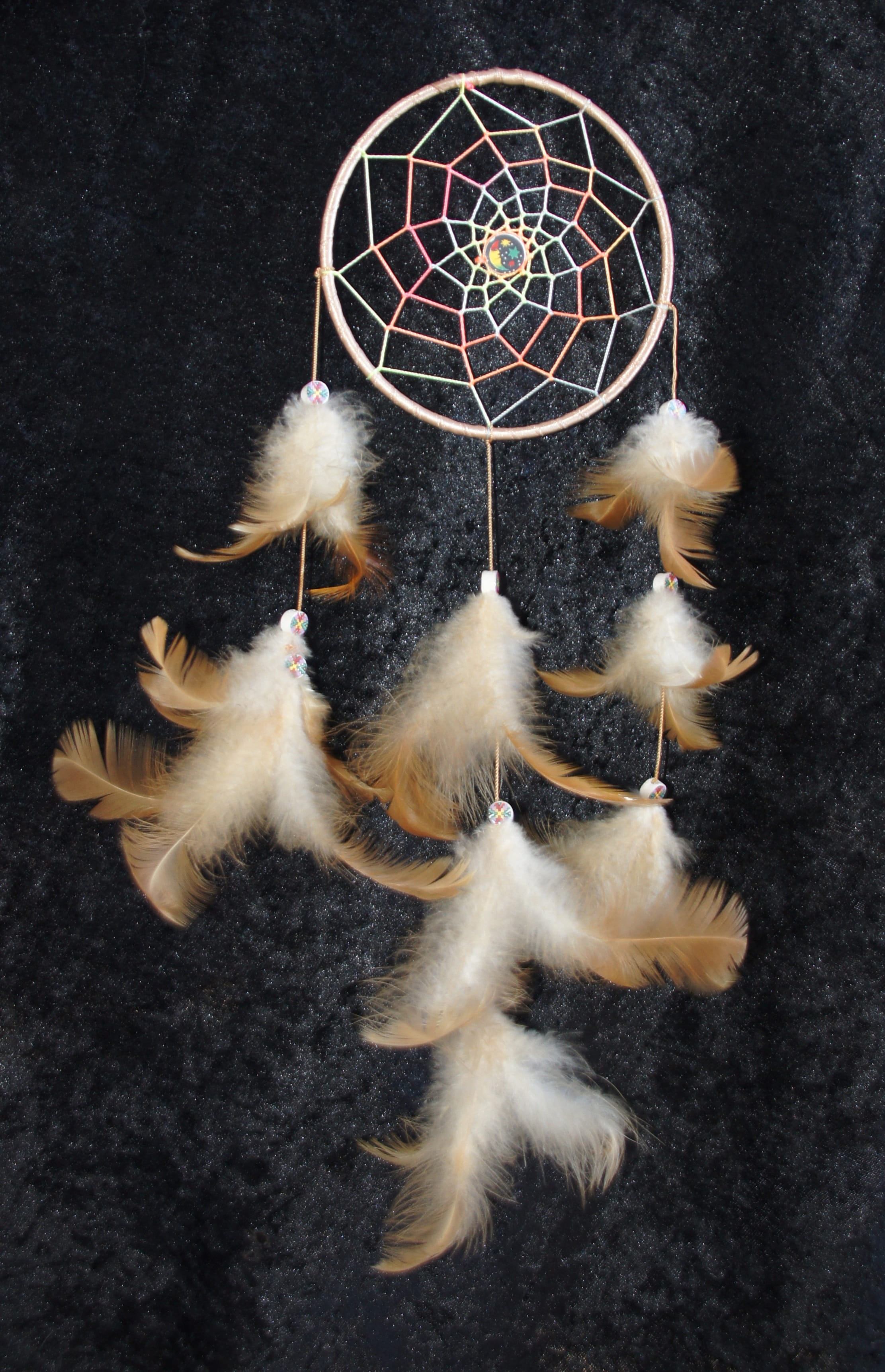 dream catcher, dreamcatcher, dreams, softness, hanging, religion, high angle view, religious equipment, 2K, indoors, spirituality, feather, dreamlike, Phone HD Wallpaper