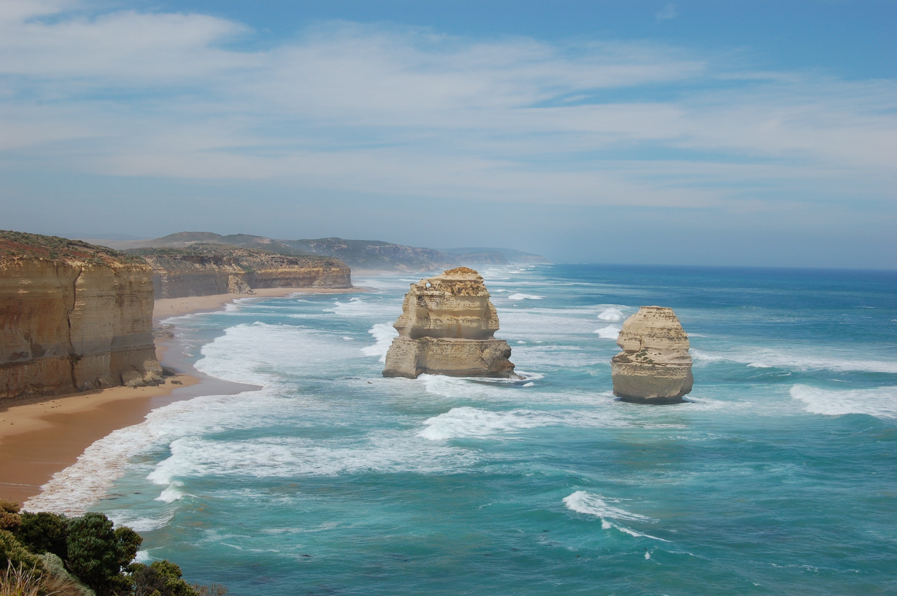 stack rock, australia, ocean, waterfront, 2K, photography, coast, formation, rock formation, aerial, outlook, nature, horizon over water, scenics - nature, HD Wallpaper