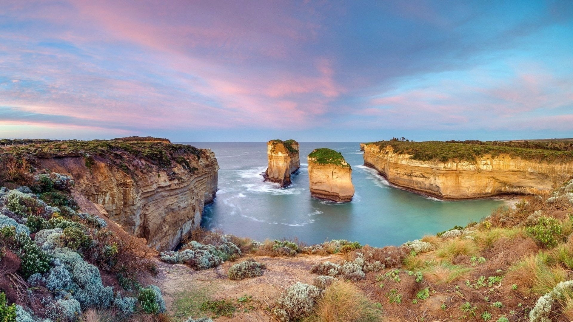 1080P, Earth, Coastline, Australia, Cliff, Port Campbell National Park, Horizon, Sea, Rock, Ocean, HD Wallpaper