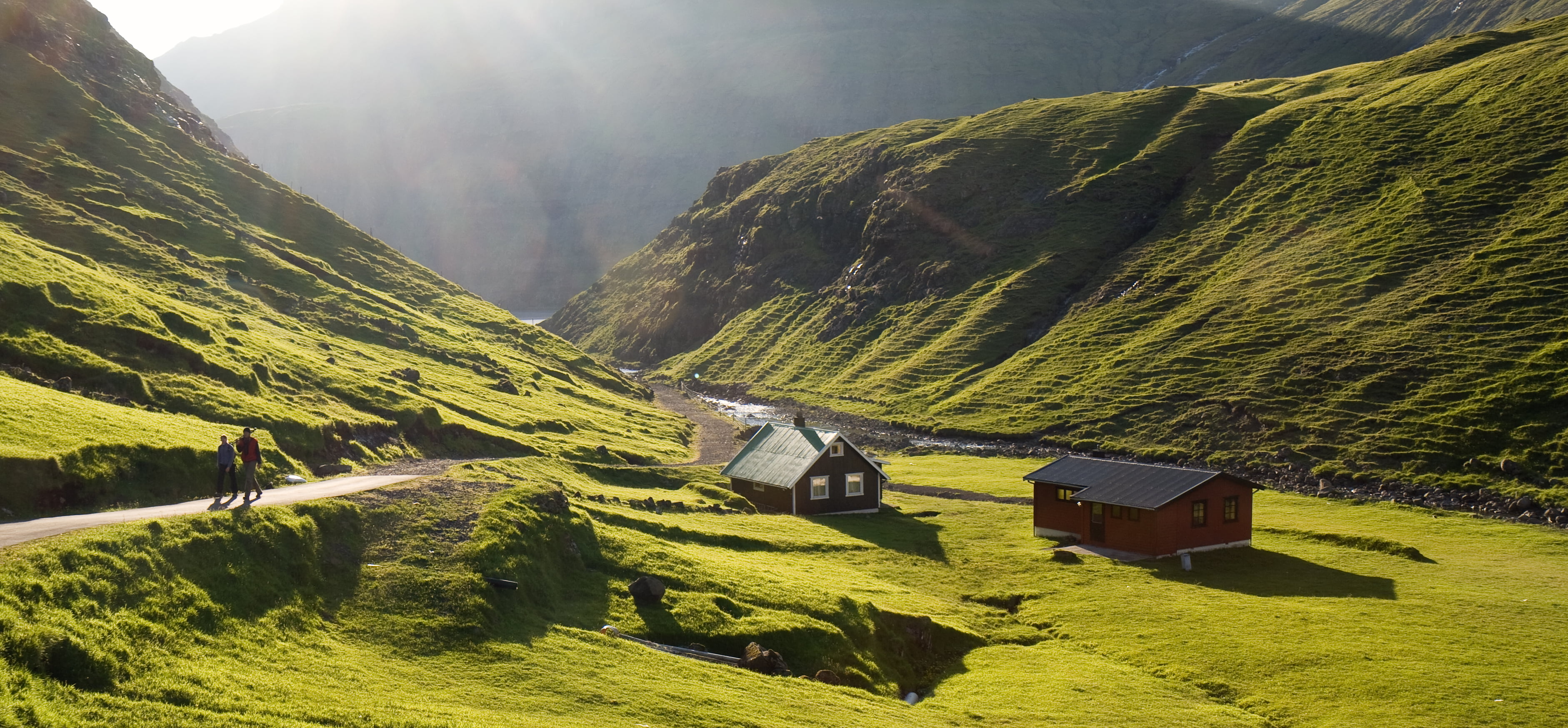 USM, river, road trip, brown, Streymoy, Faeroe Islands, Dalsá, outdoors, landscape, nature, Saksun, white house, Færøerne, f/2.8, Föroyar, house, 2K, Creative Commons, HD Wallpaper