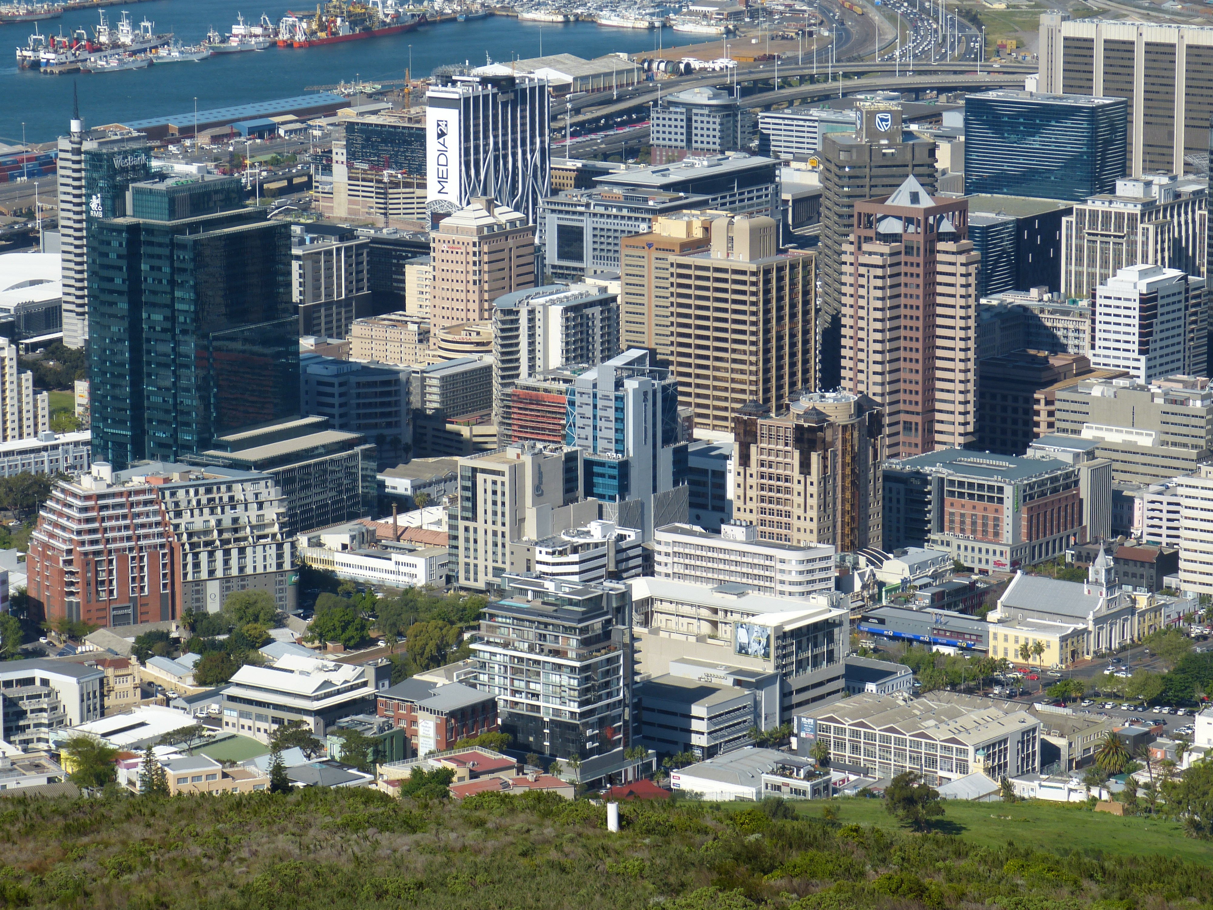 view, residential district, landscape, birds, port, outdoors, crowded, tall - high, eye, south africa, apartment, settlement, high angle view, town center, HD Wallpaper