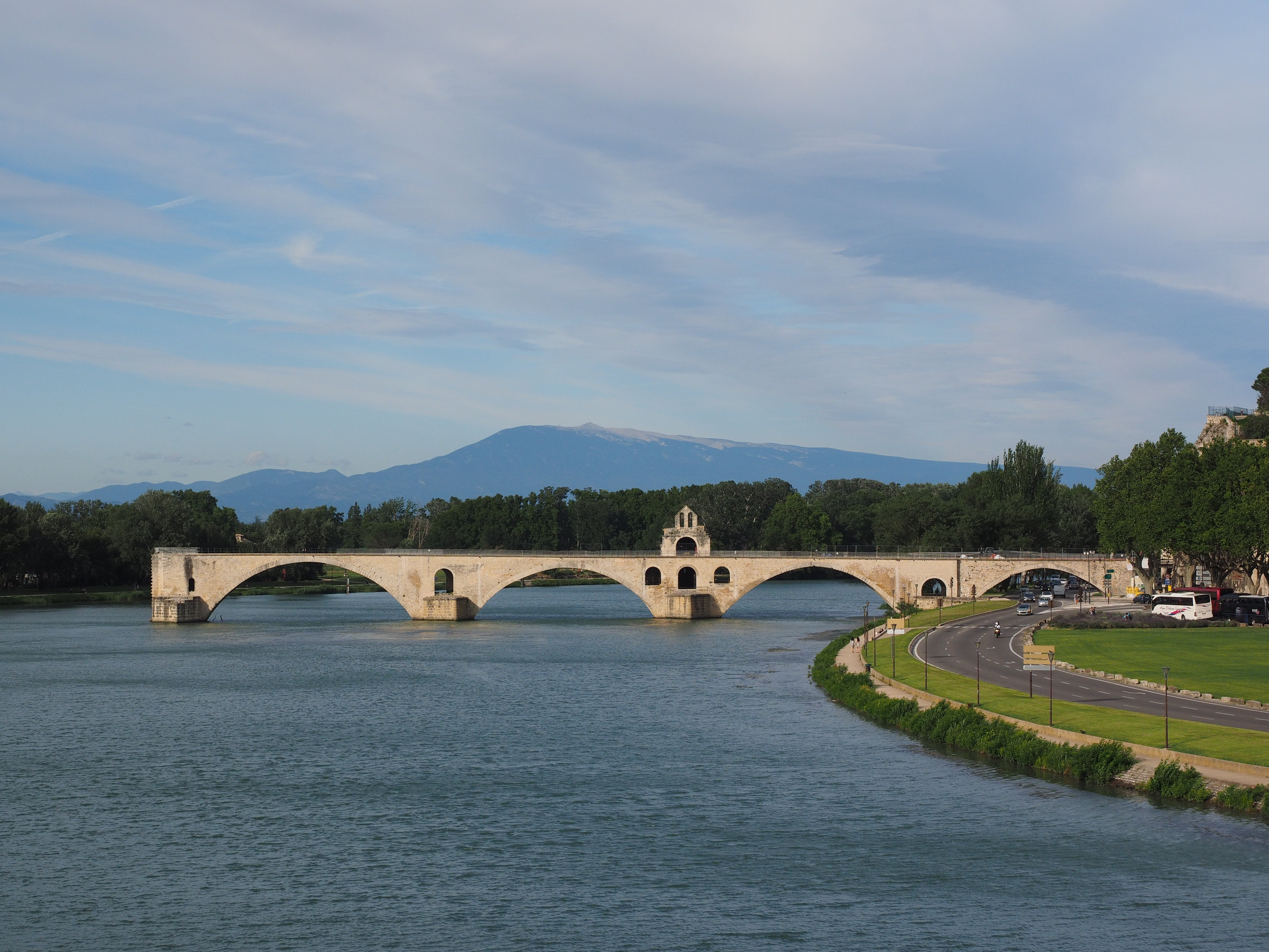 arch, famous Place, collapsed, sky, bridge, rhône, cloud - sky, provence, europe, building, mountain, outdoors, ruin, 4K, architecture, waterfront, nature, HD Wallpaper
