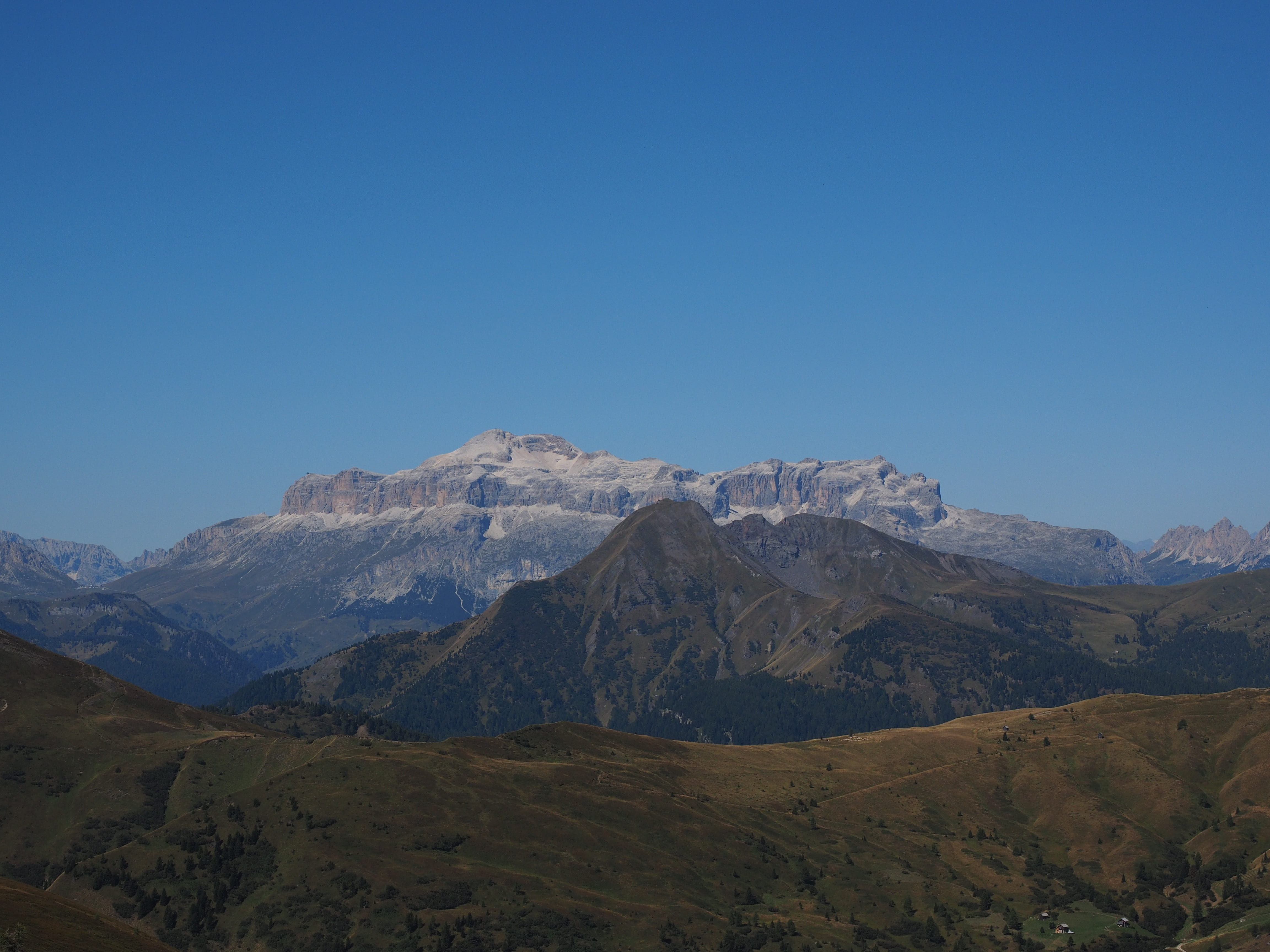 piz boe, formation, tranquil scene, ampezzo dolomites, beauty in nature, foresight, dolomites, clear sky, nature, land, day, tranquility, outdoors, travel destinations, HD Wallpaper