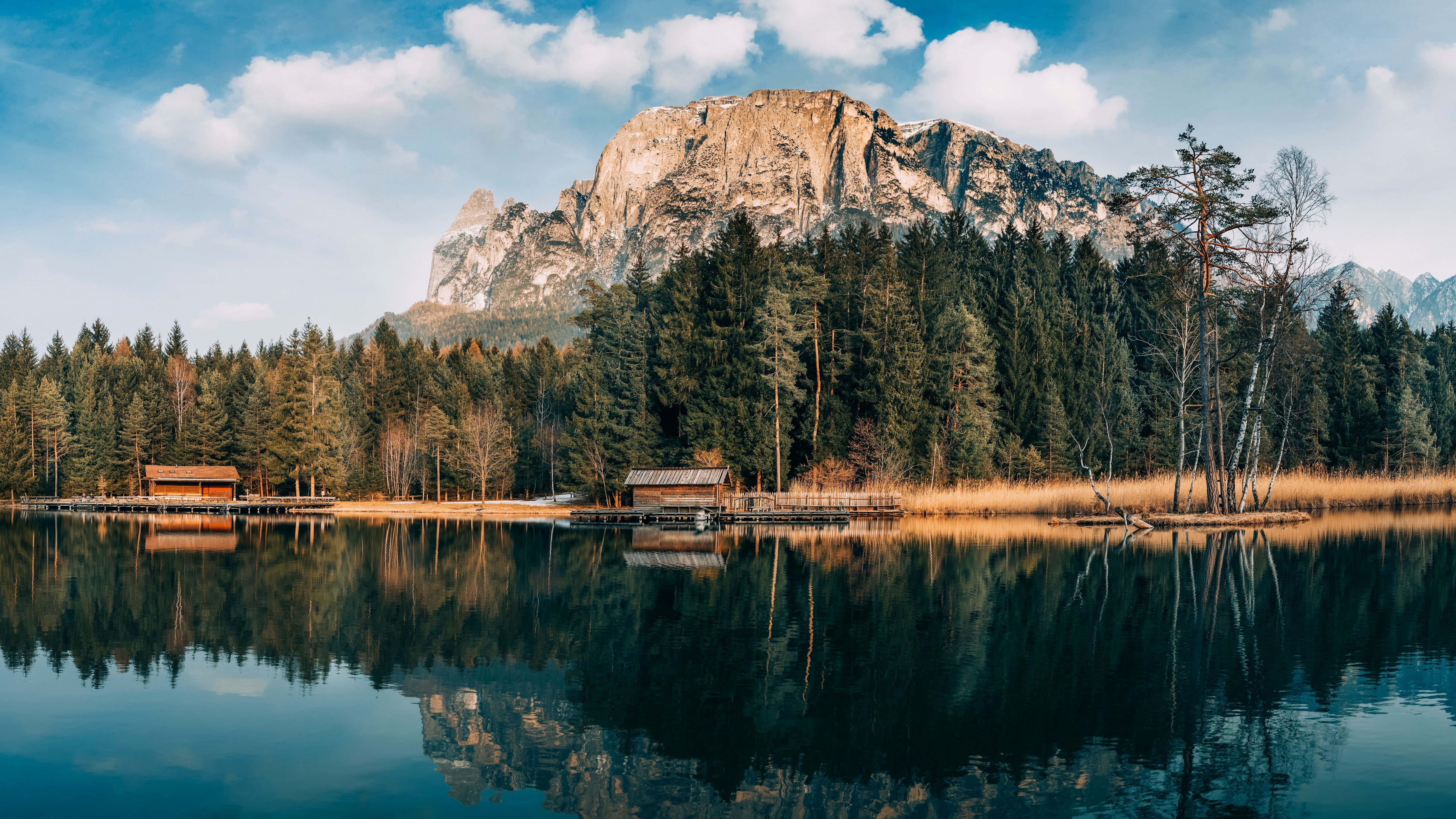 5K, landscape, island, forest, 5k, mountains, photography, 8k, lake, daytime, overview, mountain, HD Wallpaper