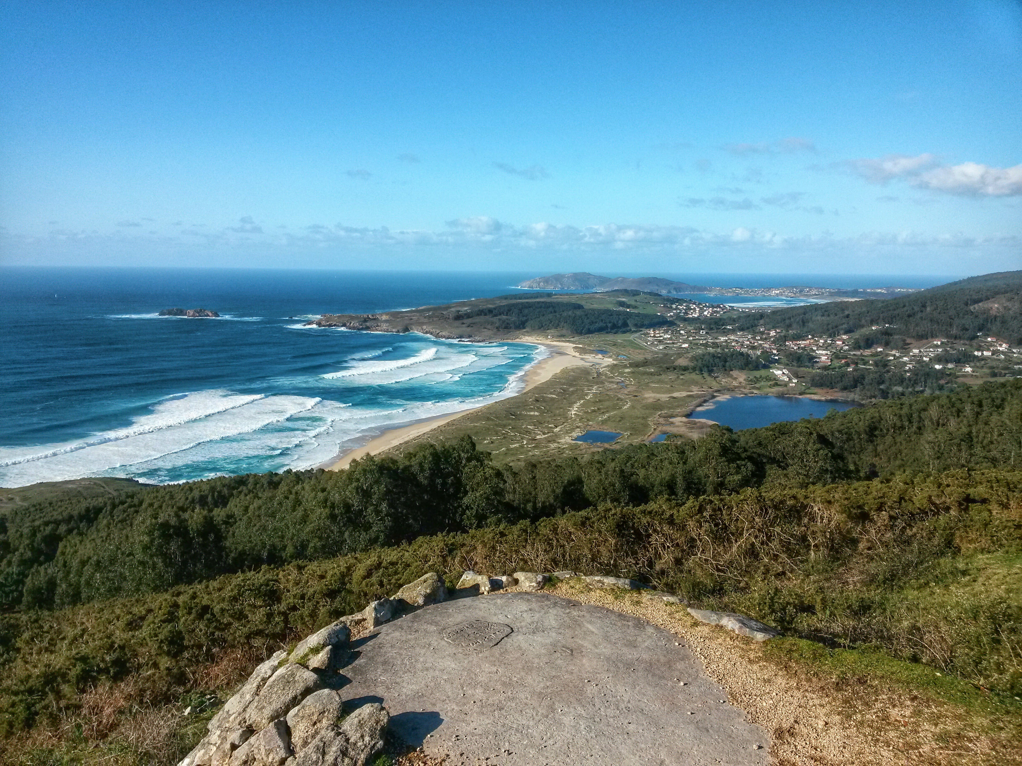landscape, doniños, sea, plant, tranquility, mountain, nature, overview, day, cloud - sky, beauty in nature, beach, sky, galicia, 2K, body, coastline, HD Wallpaper