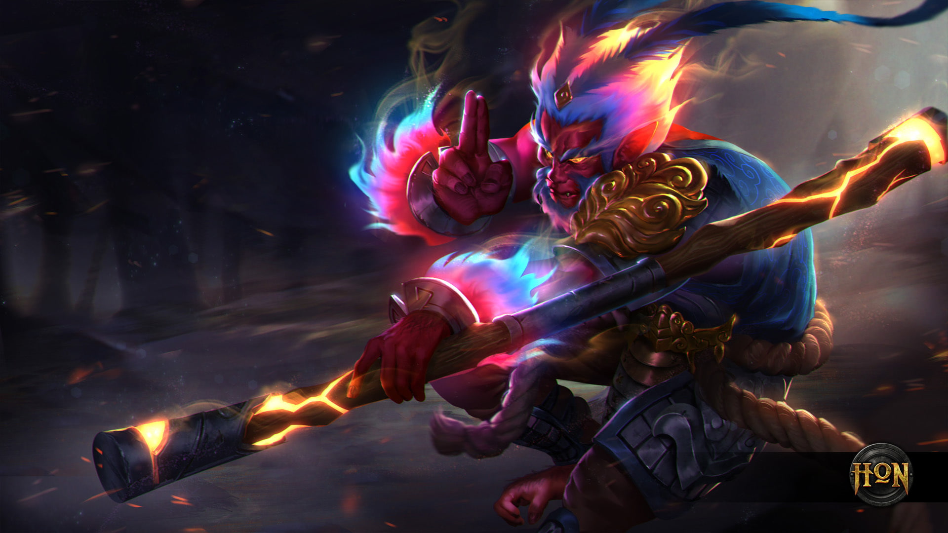 art, moba, Heroes of Newerth, hon, Unbound Monkey King, Monkey King, Unbound, 1080P, HD Wallpaper