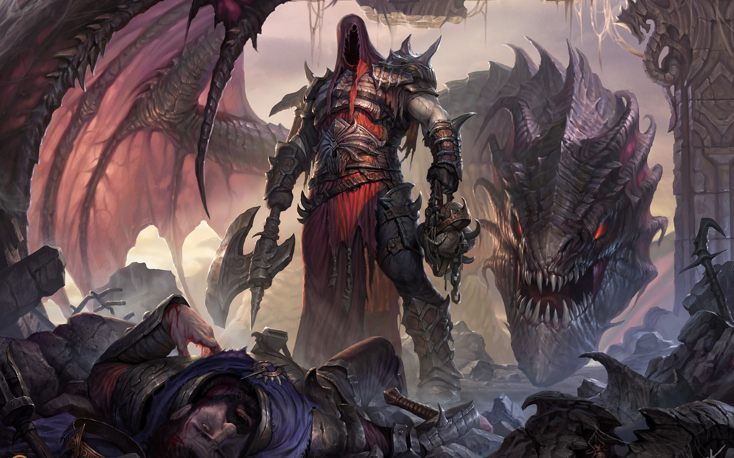  warrior, hanging, dragon, indoors, choice, retail, 2K, human representation, vertebrate, for sale, no people, sale, variation, fantasy art, HD Wallpaper