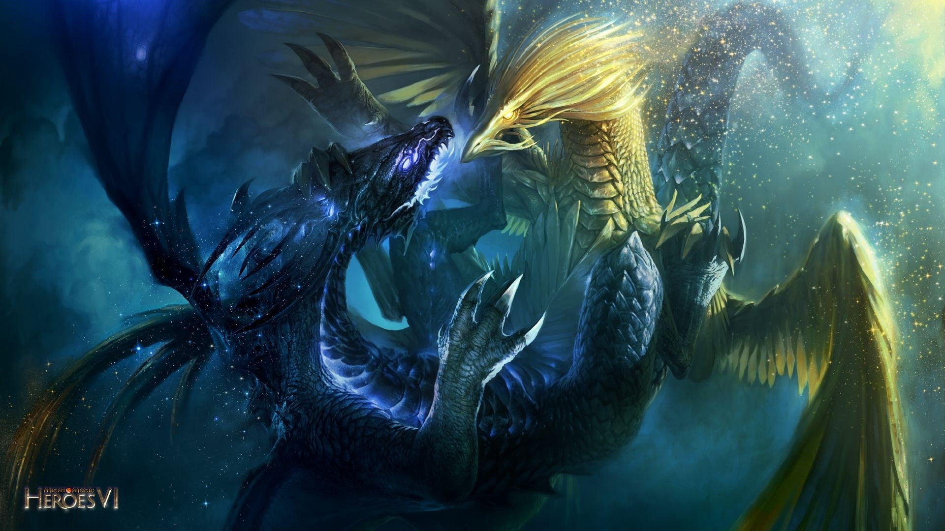 deep, animals in the wild, battle, sea, abstract, animal wildlife, wings, water, computer Graphic, might and magic heroes 6, creativity, undersea, close-up, HD Wallpaper