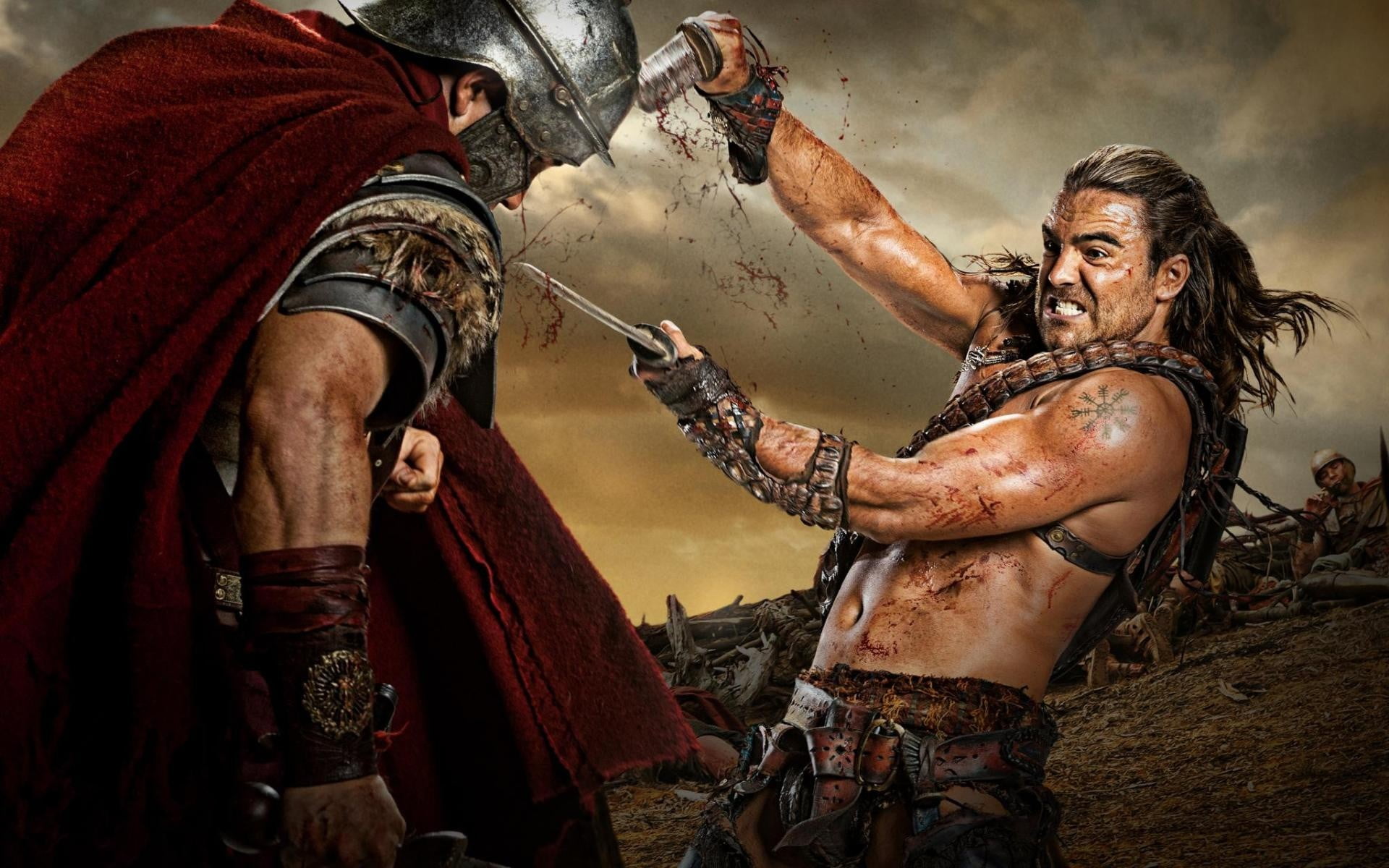 muscular Build, warrior, knight - Person, adult, conflict, aggression, barbarian, men, medieval, outdoors, Gannicus, clothing, sword, history, danger, combat Sport, HD Wallpaper