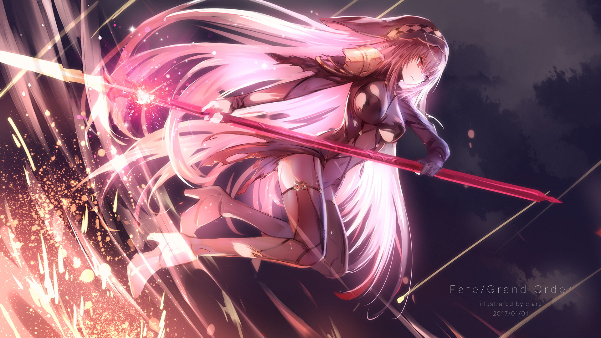 1080P, anime girls, @CLare, FateGrand Order, Fate Series, HD Wallpaper